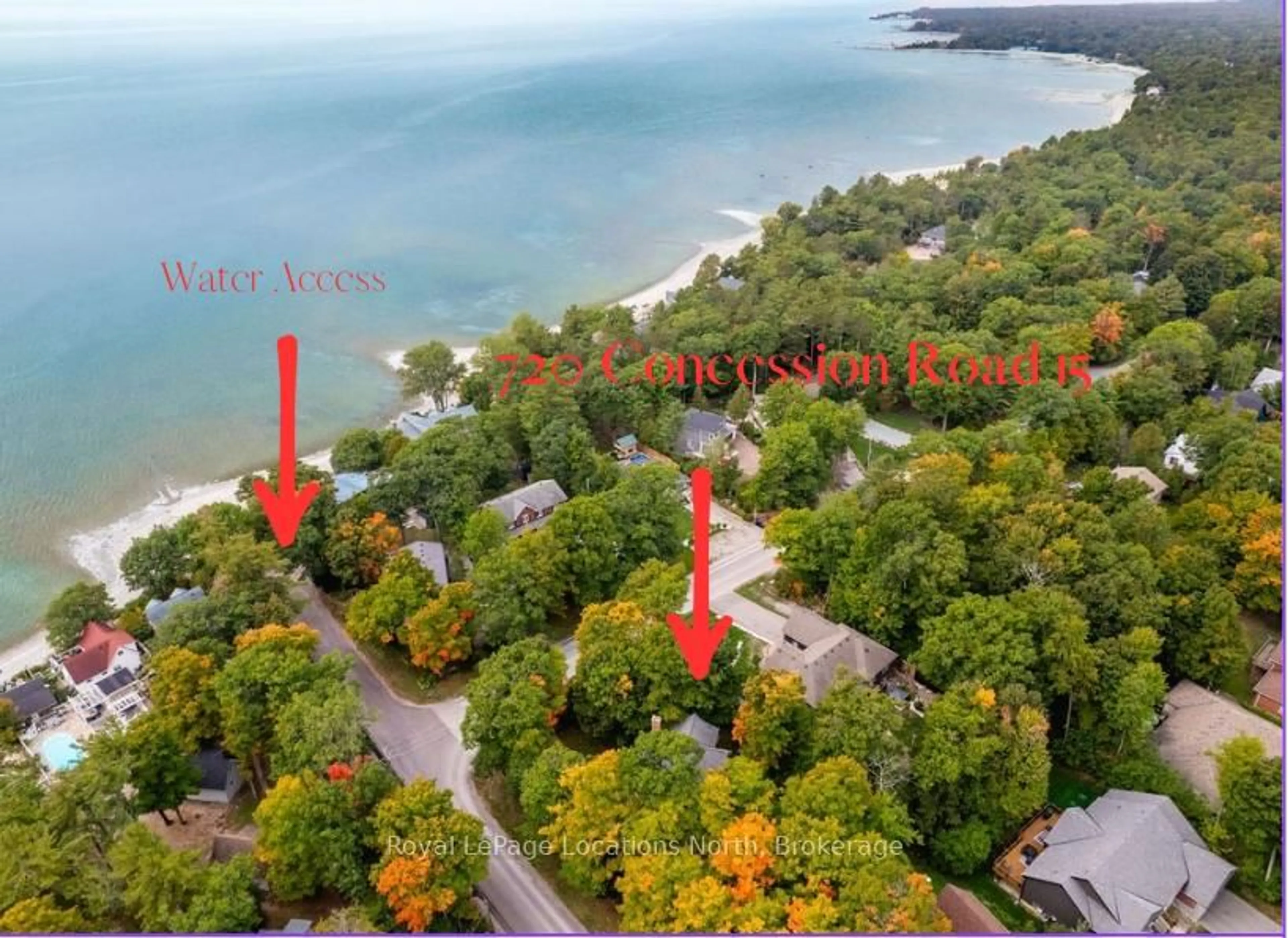 A pic from outside/outdoor area/front of a property/back of a property/a pic from drone, water/lake/river/ocean view for 720 Concession 15 Rd, Tiny Ontario L9M 0H7