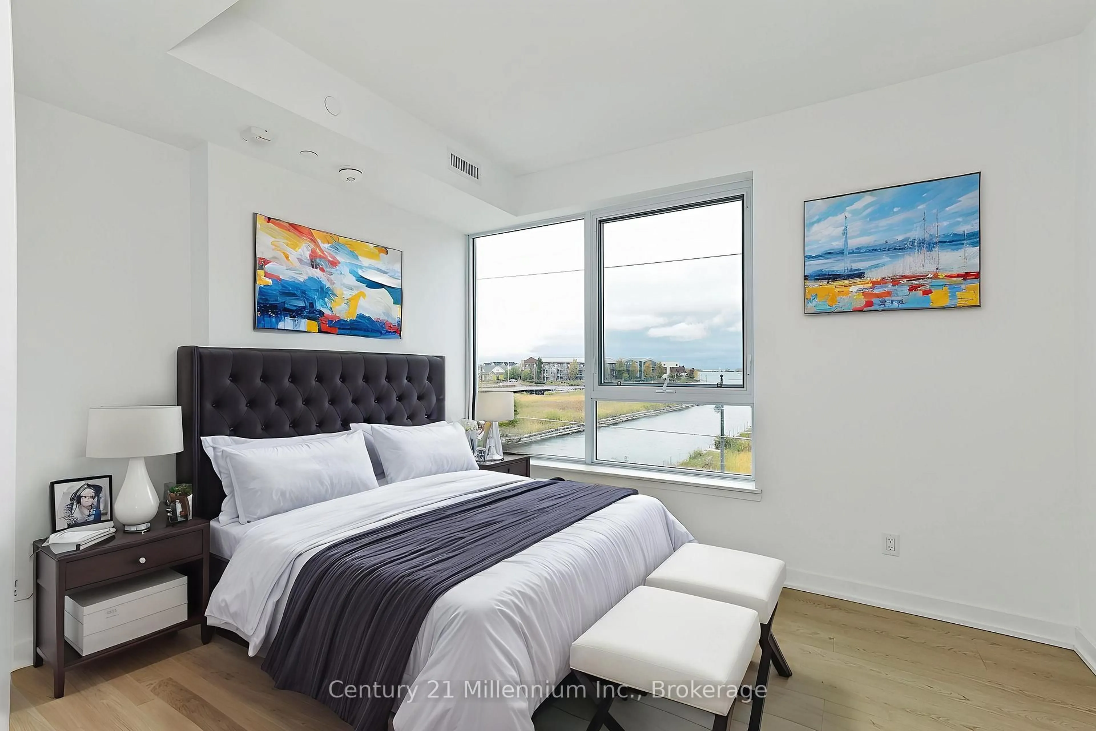 Bedroom with bed, unknown for 31 Huron St #223, Collingwood Ontario L9Y 5T7