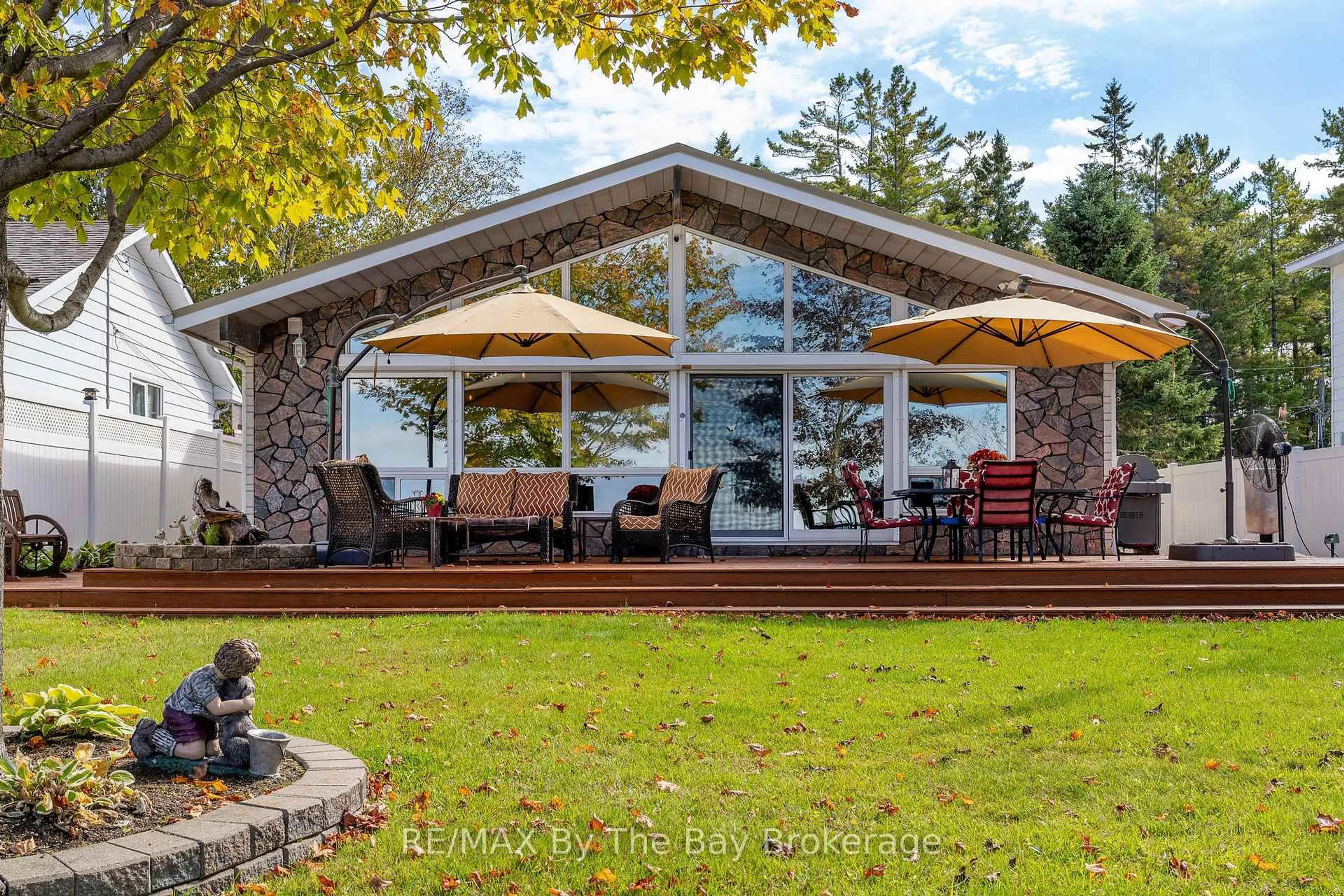 Patio, water/lake/river/ocean view for 108 Shore Lane, Wasaga Beach Ontario L9Z 2J6