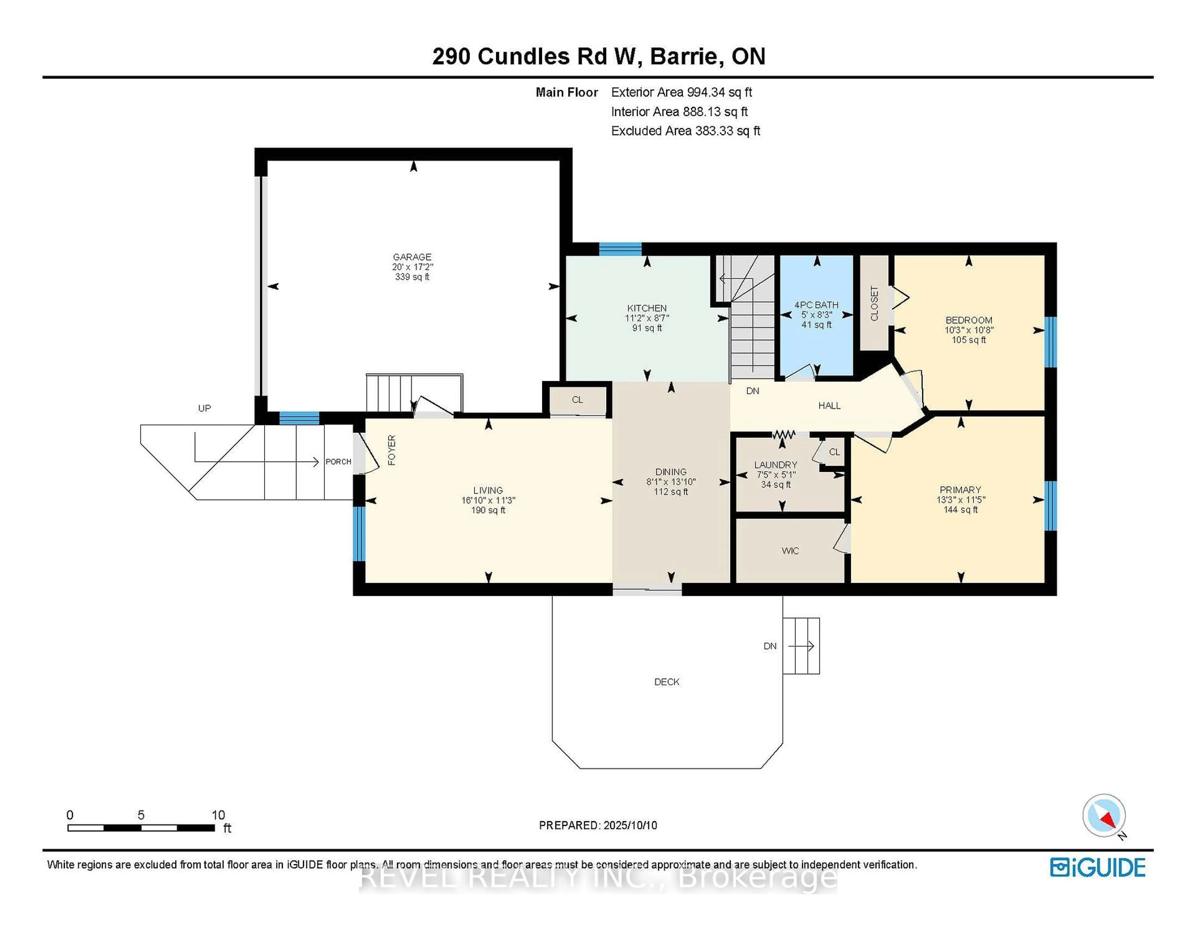 Floor plan for 290 Cundles Rd, Barrie Ontario L4N 7C9