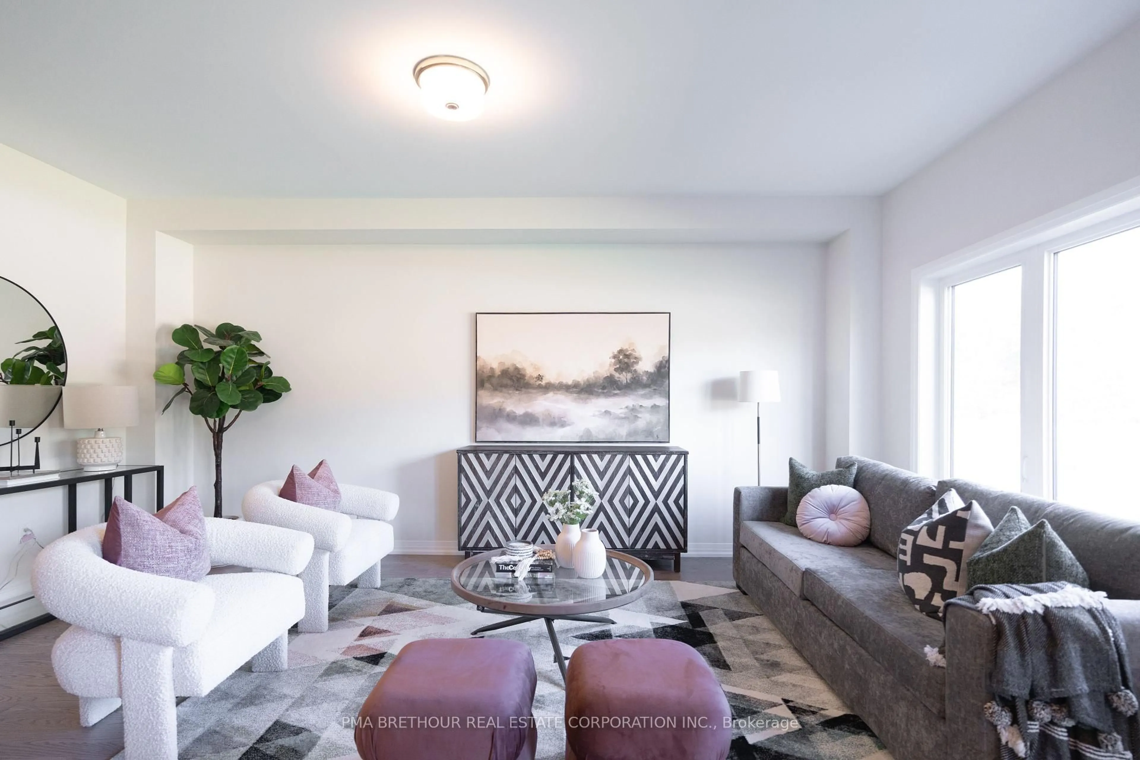 Living room with furniture, unknown for 3026 Sandy Acres Ave, Severn Ontario L3V 0Y4