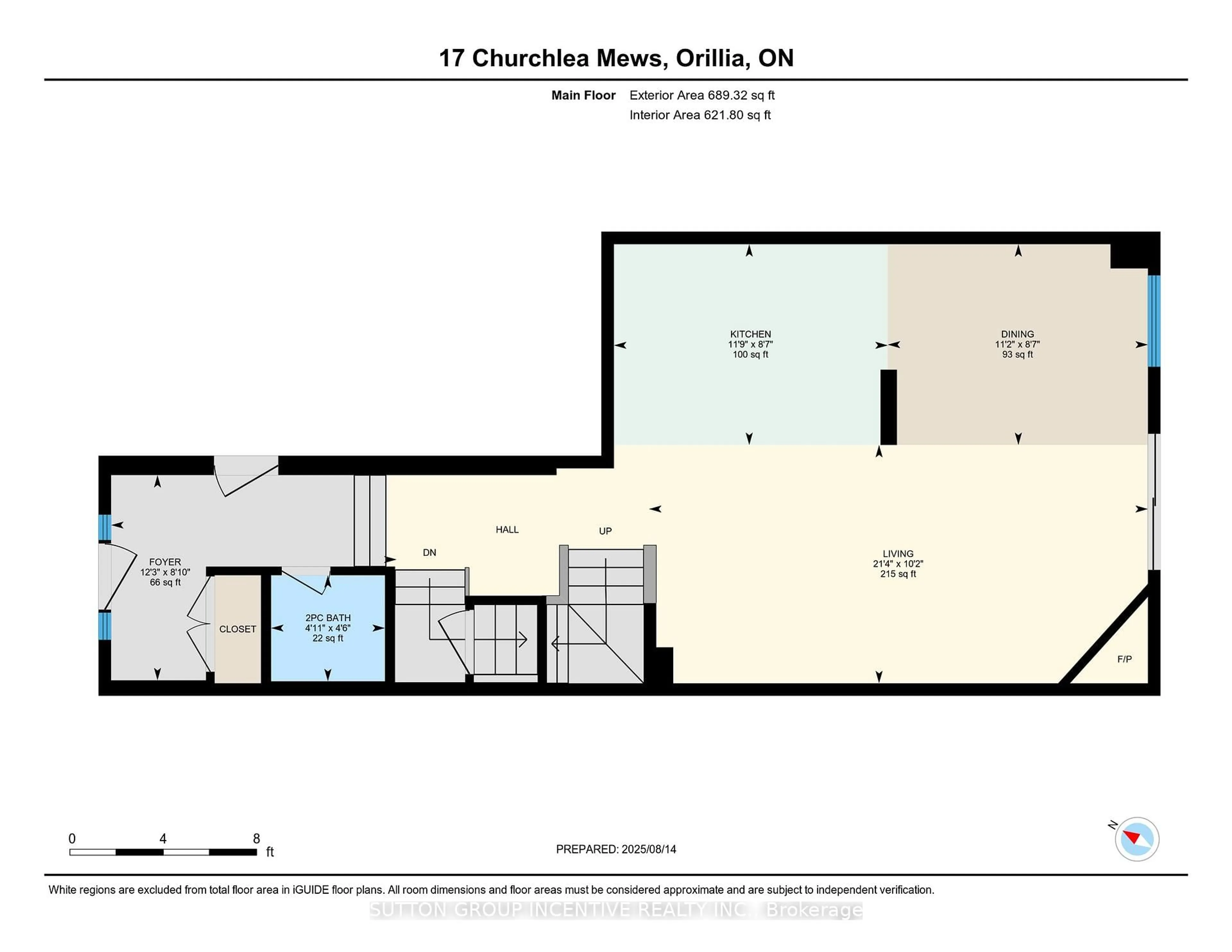 Floor plan for 17 Churchlea Mews, Orillia Ontario L3V 8K9