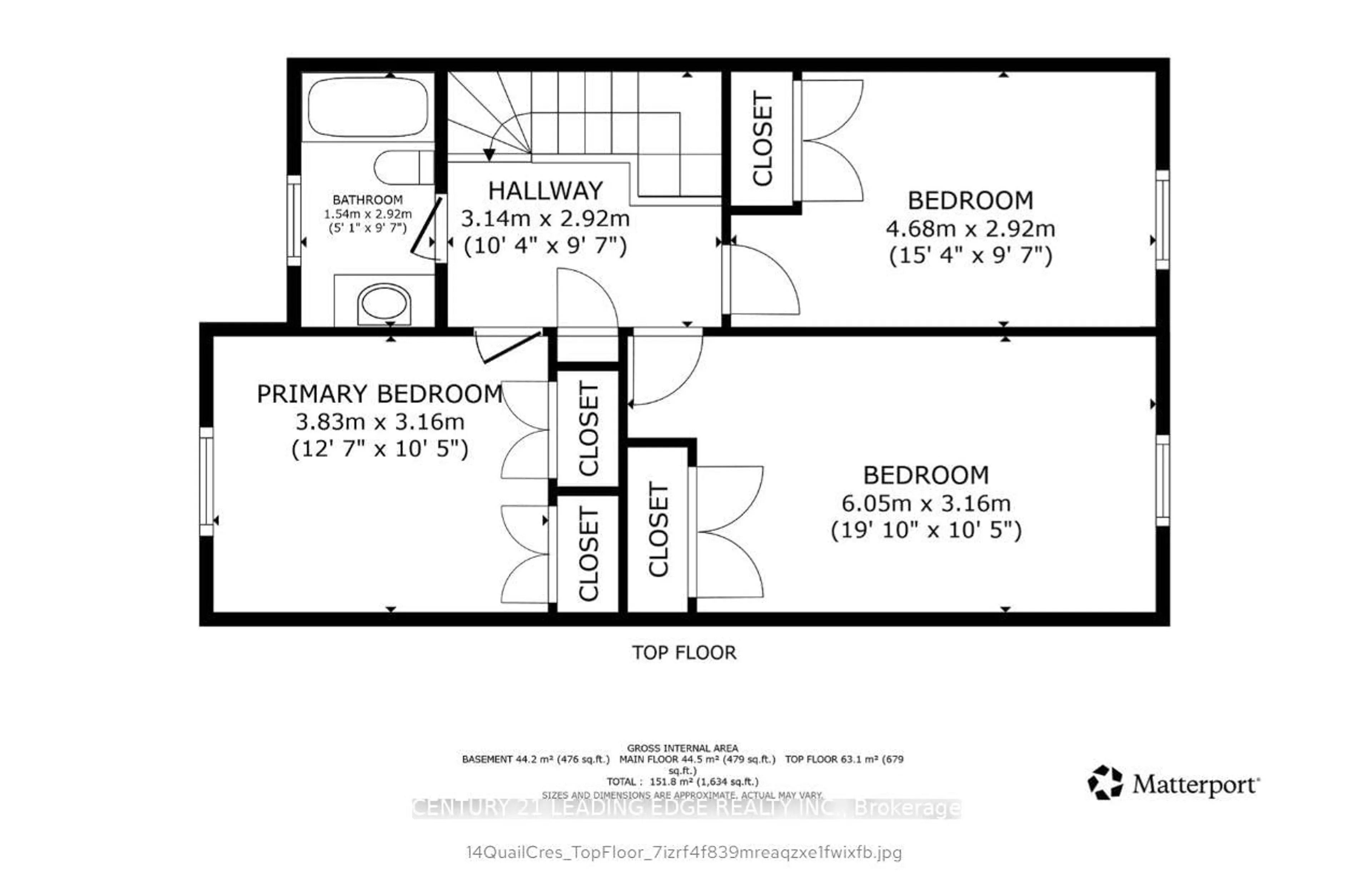 Floor plan for 14 Quail Cres, Barrie Ontario L4N 6X1