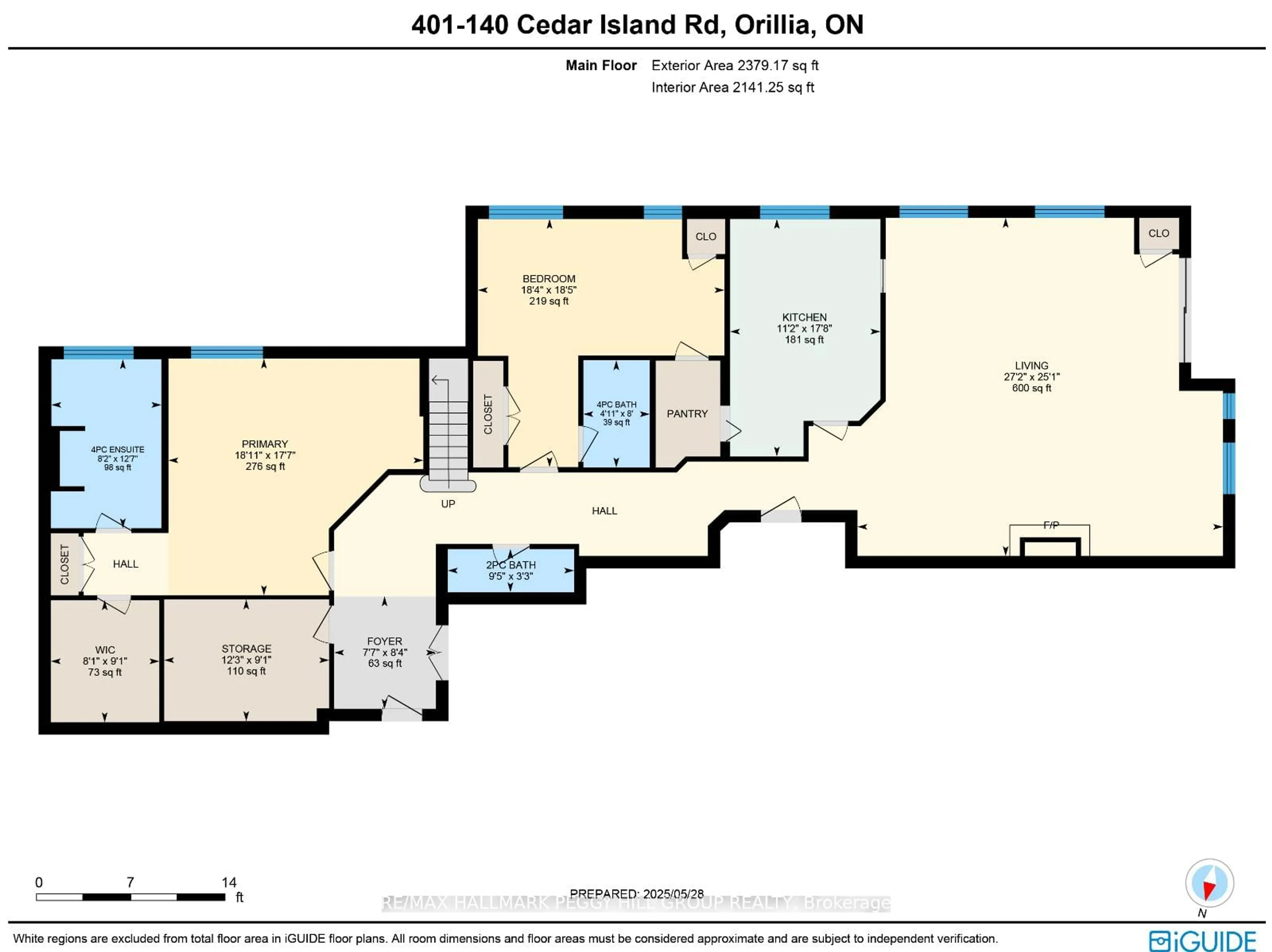 Floor plan for 140 Cedar Island Rd #401, Orillia Ontario L3V 1T1