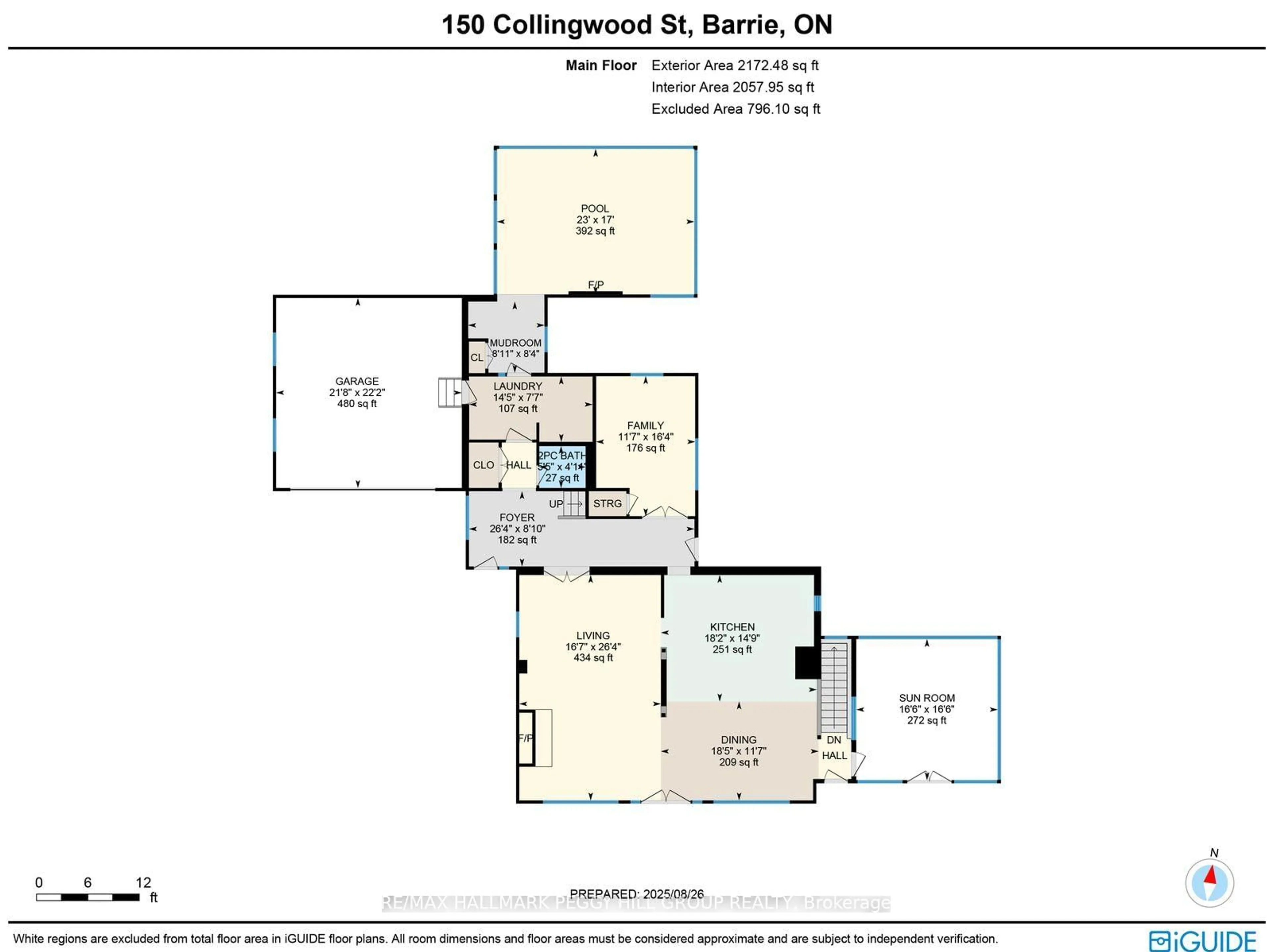 Floor plan for 150 Collingwood St, Barrie Ontario L4M 5M3