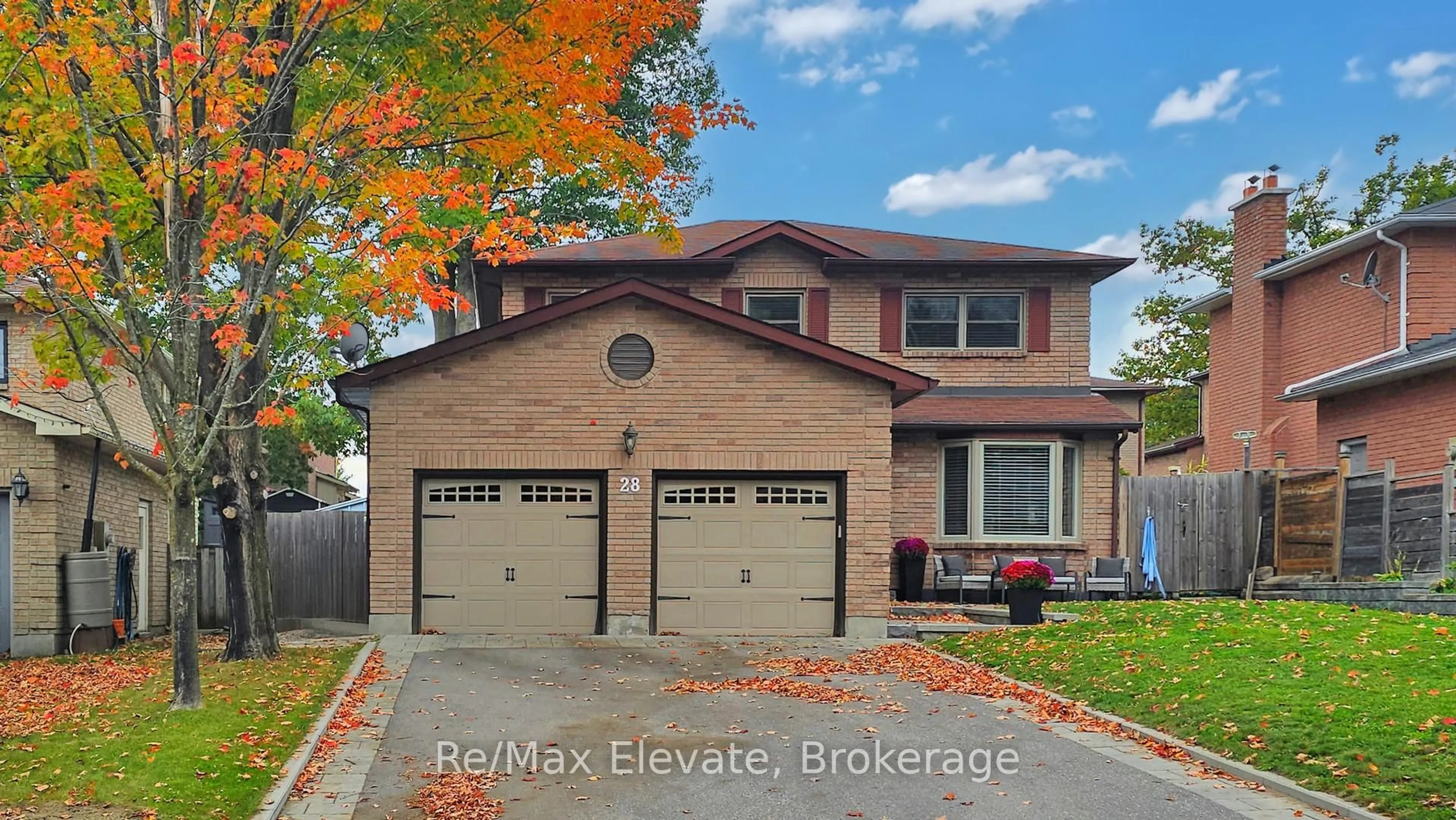 Home with brick exterior material, street for 28 Kenny Cres, Barrie Ontario L4N 6E1