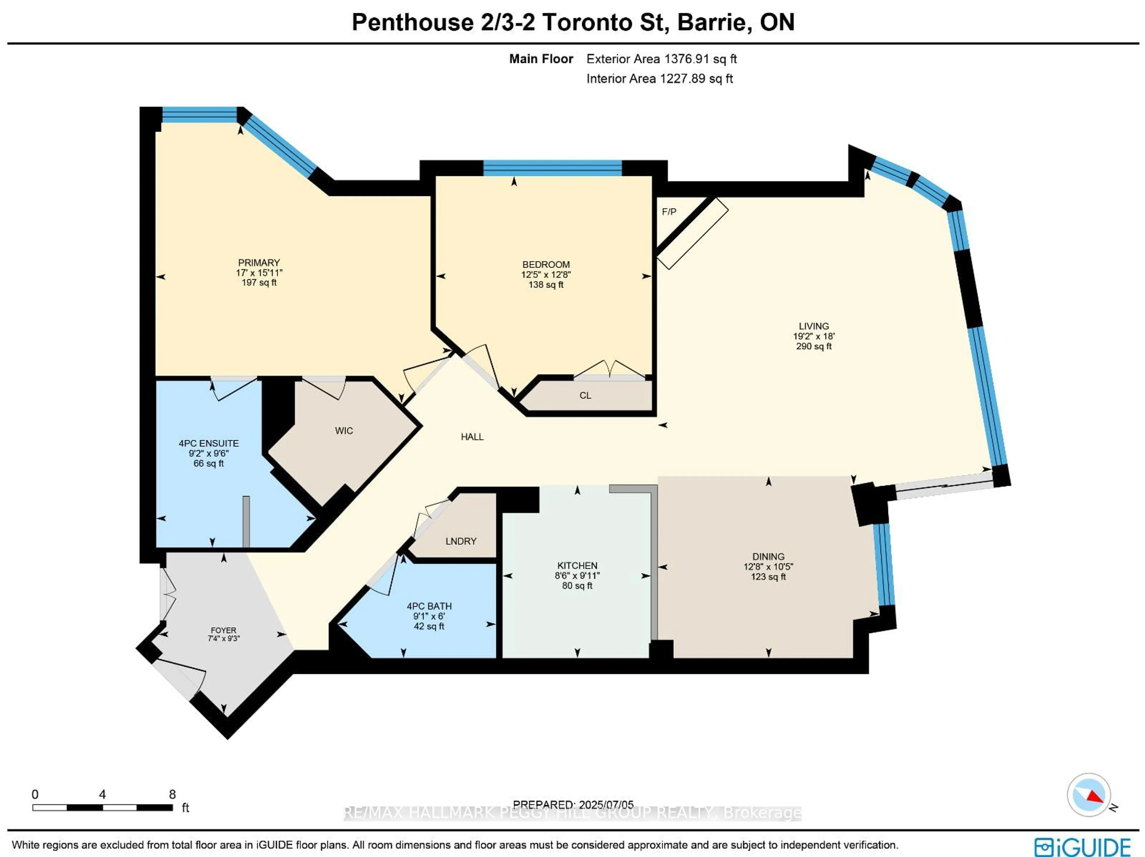 Floor plan for 2 Toronto St #PH2/3, Barrie Ontario L4N 9R2