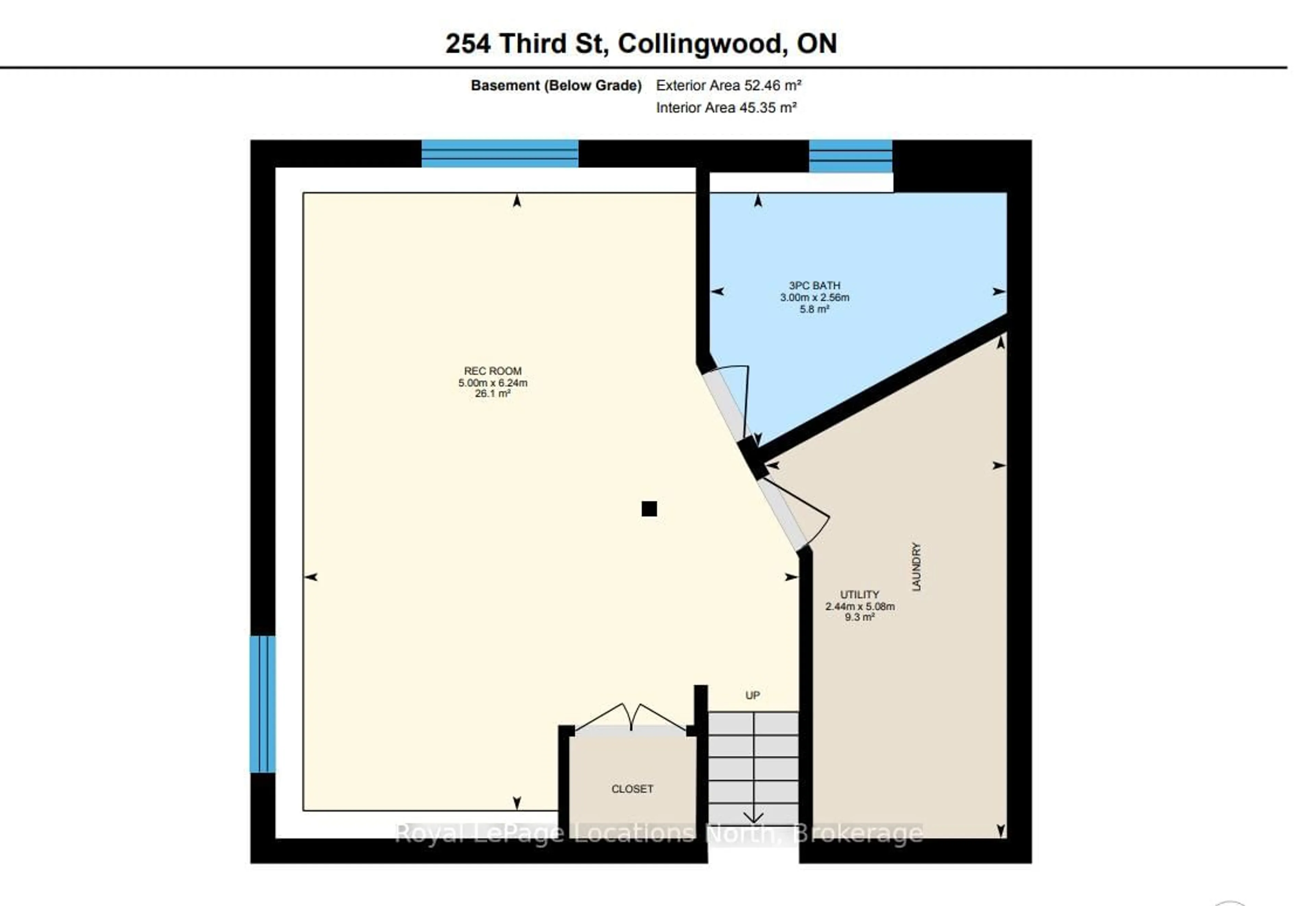 Floor plan for 254 Third St, Collingwood Ontario L9Y 4E7
