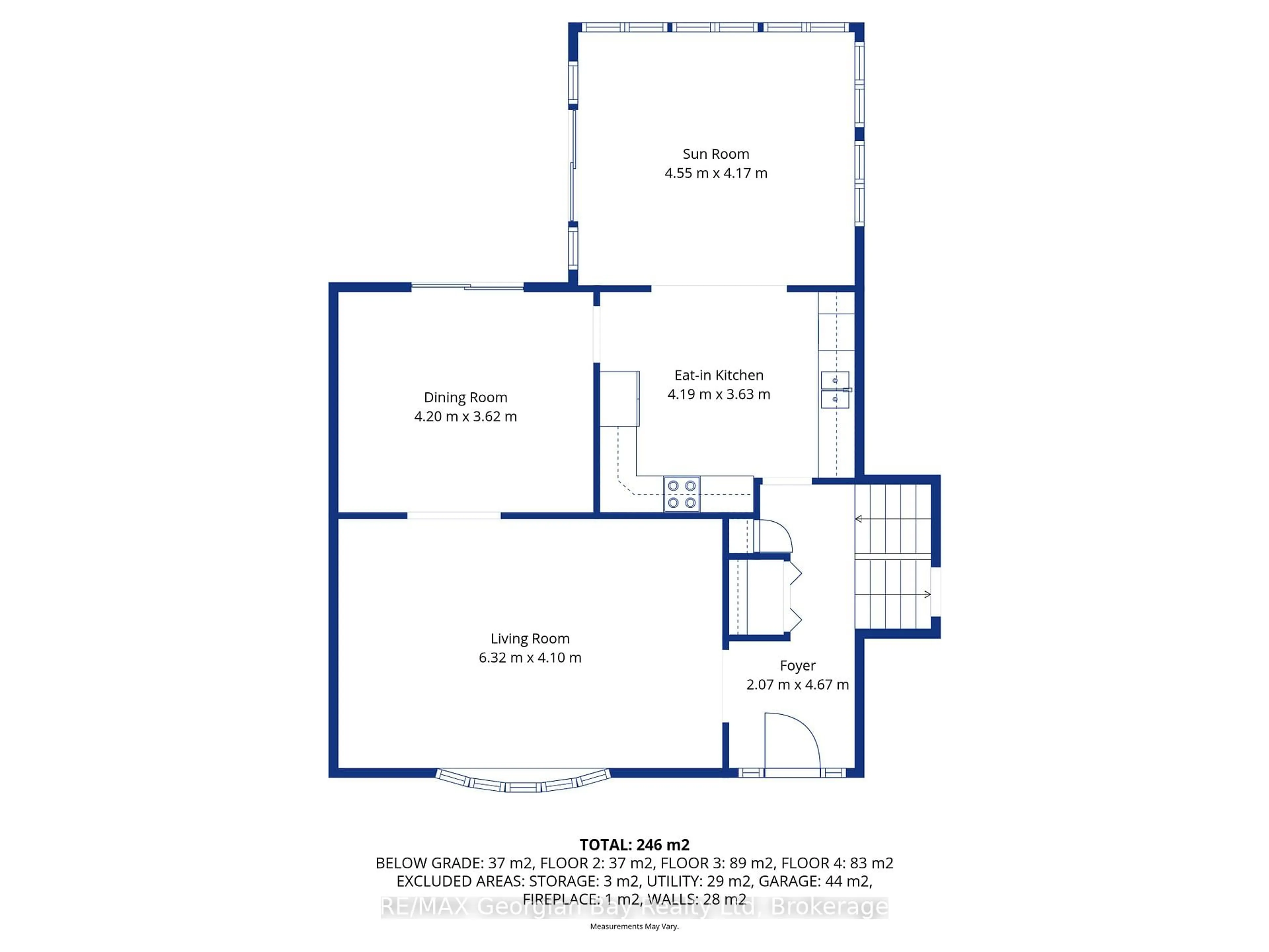 Floor plan for 1014 Hugel Ave, Midland Ontario L4R 1Y1