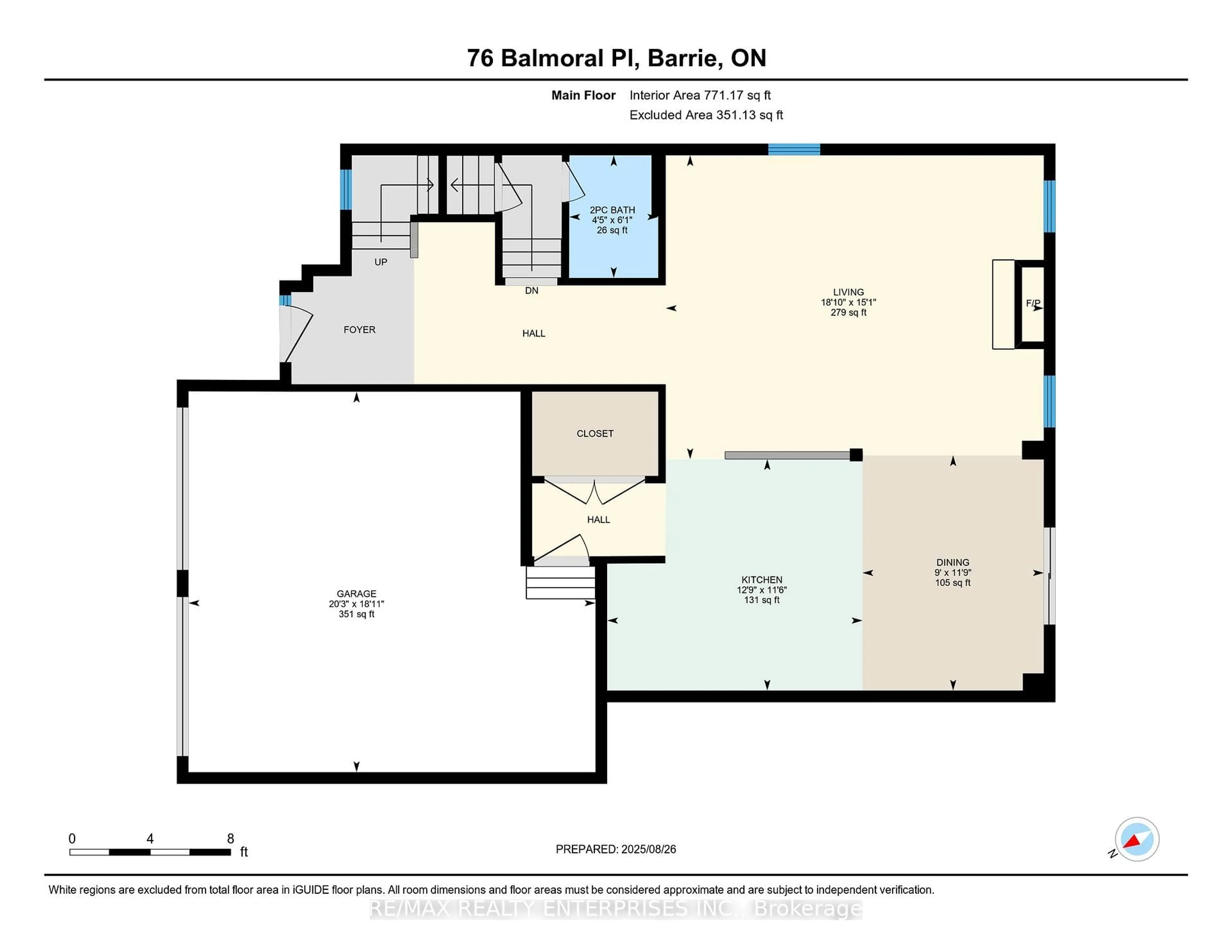Floor plan for 76 Balmoral Pl, Barrie Ontario L4N 0Y9