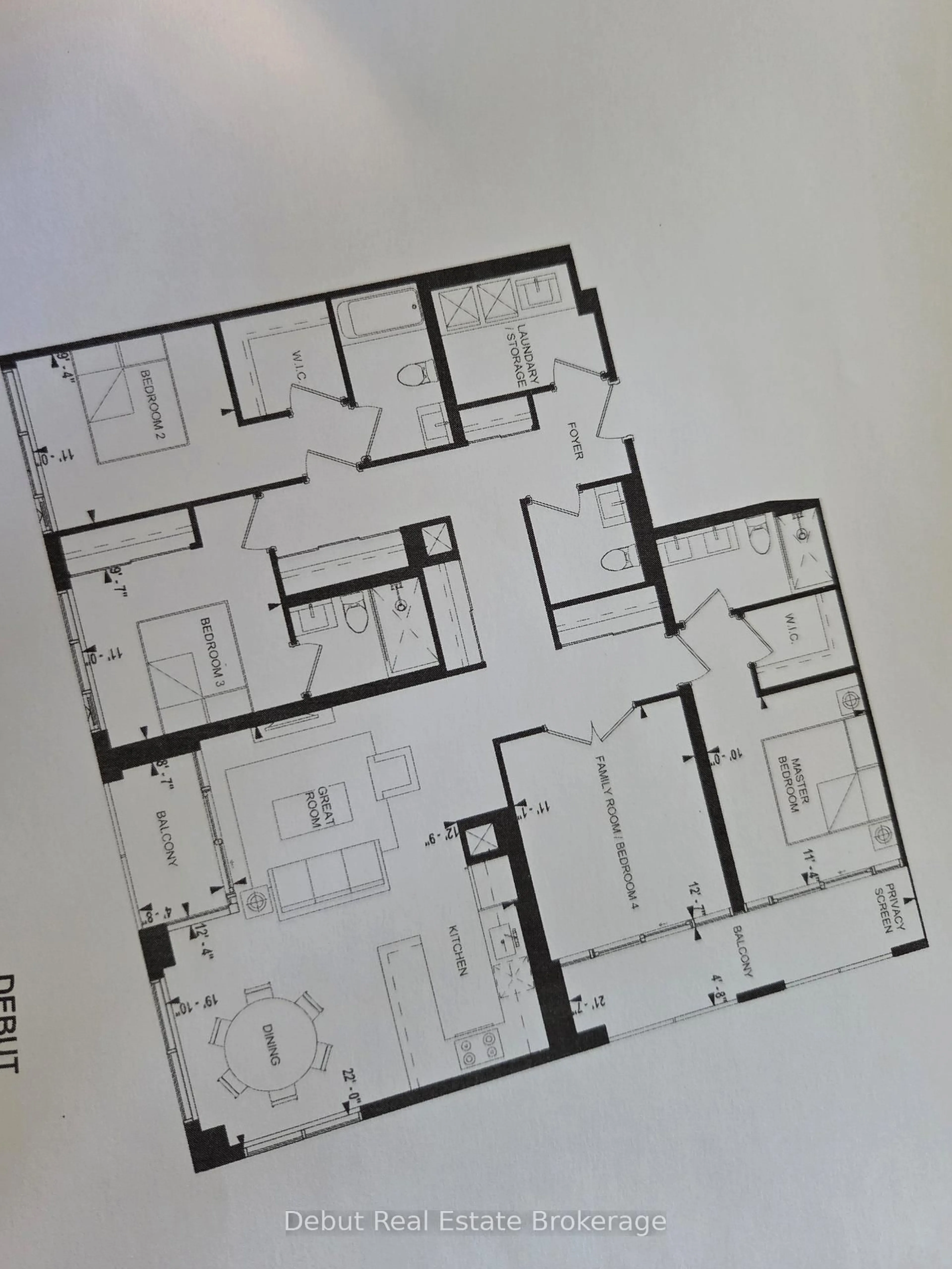 Floor plan for 39 Mary St #3205, Barrie Ontario L4N 1S9