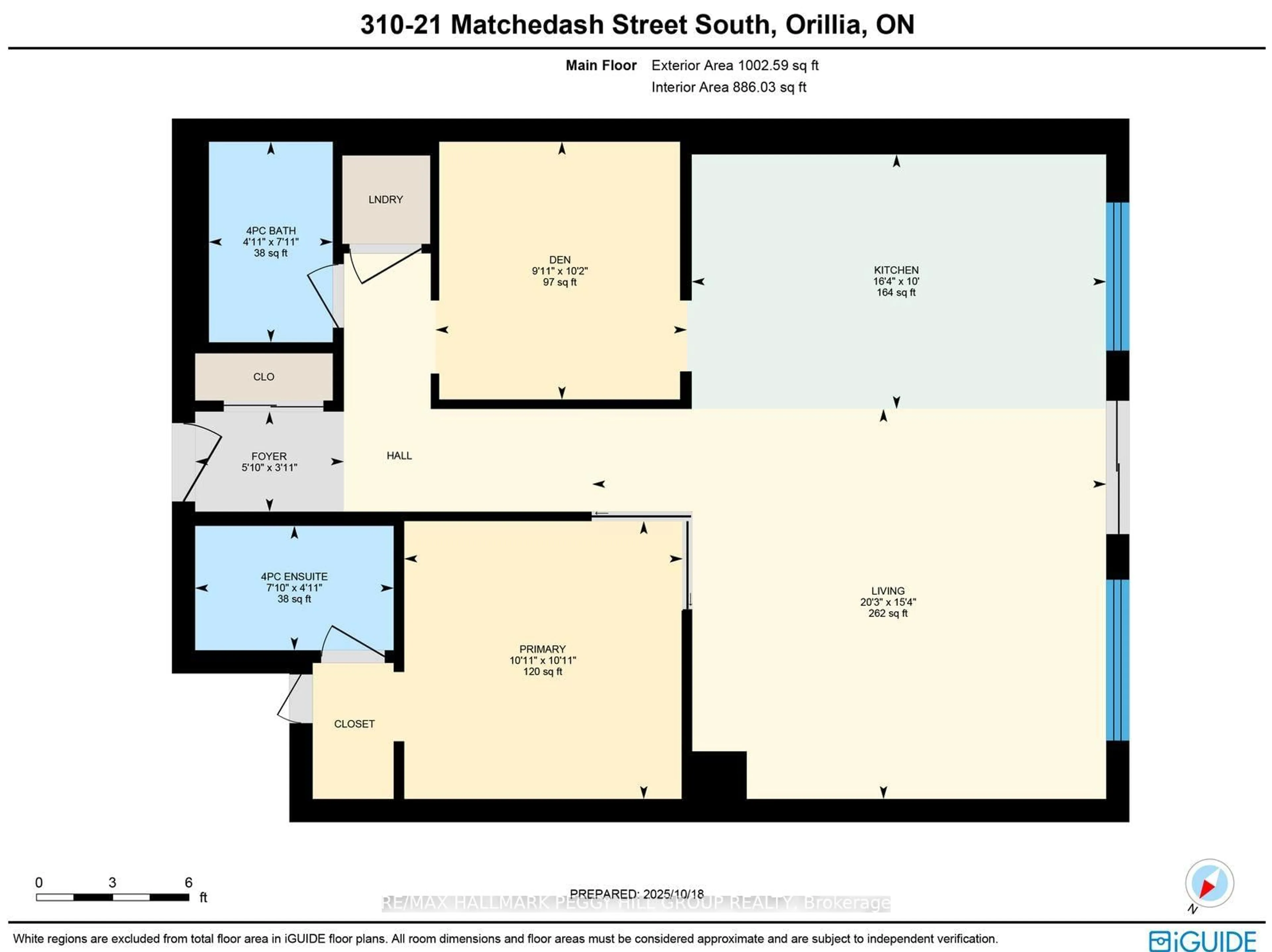 Floor plan for 21 Matchedash St #310, Orillia Ontario L3V 4W4