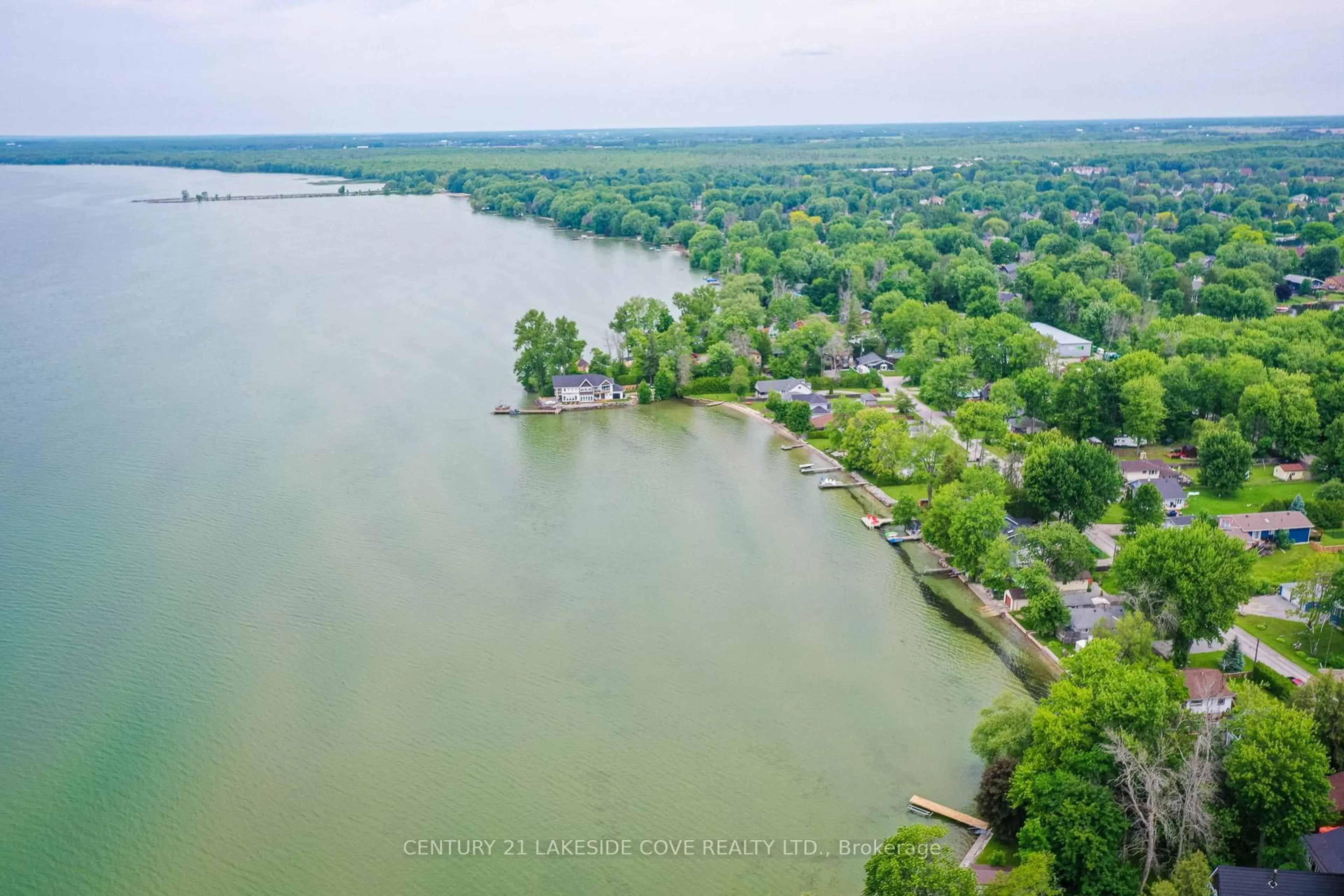A pic from outside/outdoor area/front of a property/back of a property/a pic from drone, water/lake/river/ocean view for 2730 Lone Birch Tr, Ramara Ontario L0K 1B0
