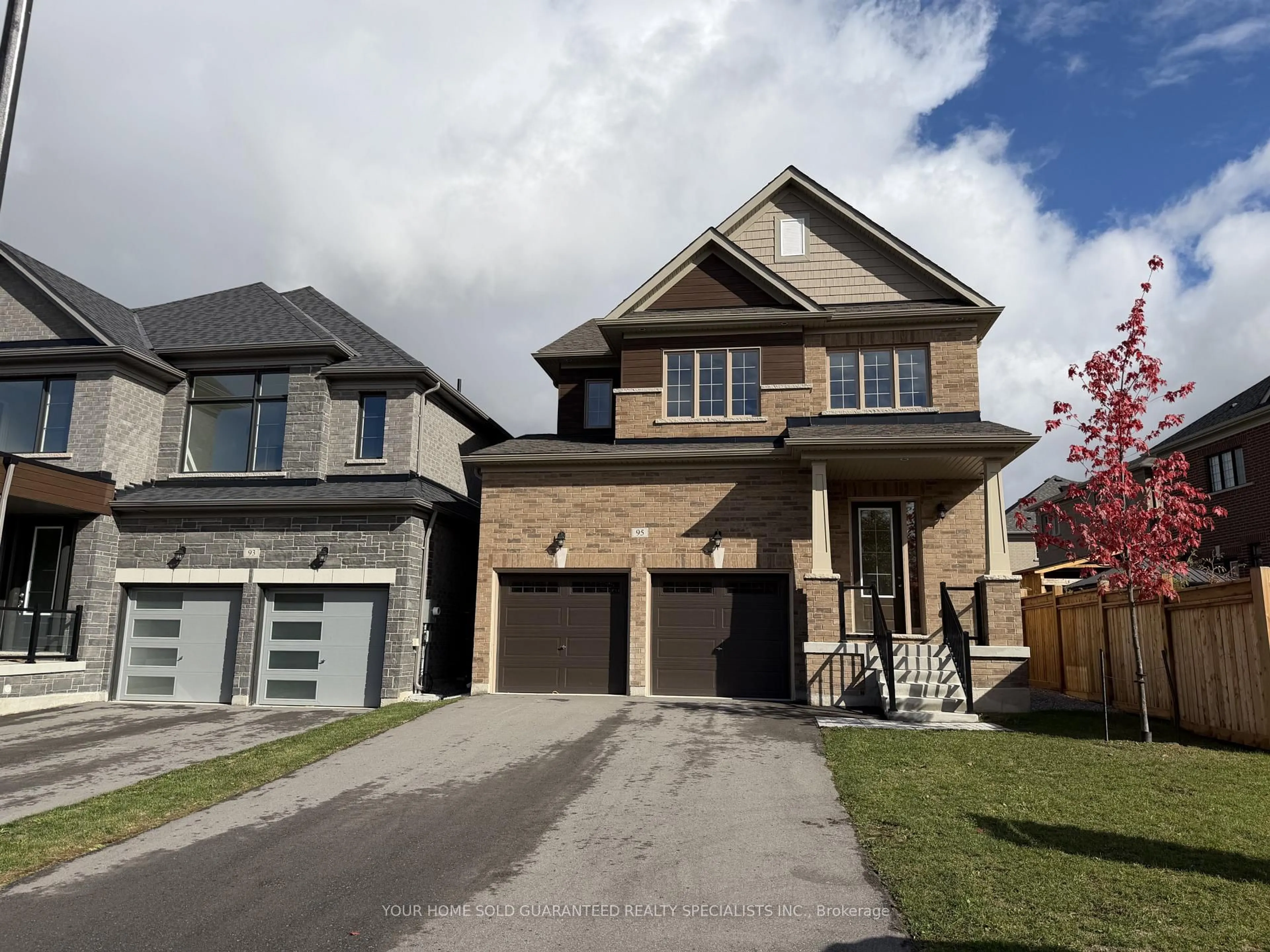 Home with brick exterior material, street for 95 Calypso Ave, Springwater Ontario L0L 1Y3