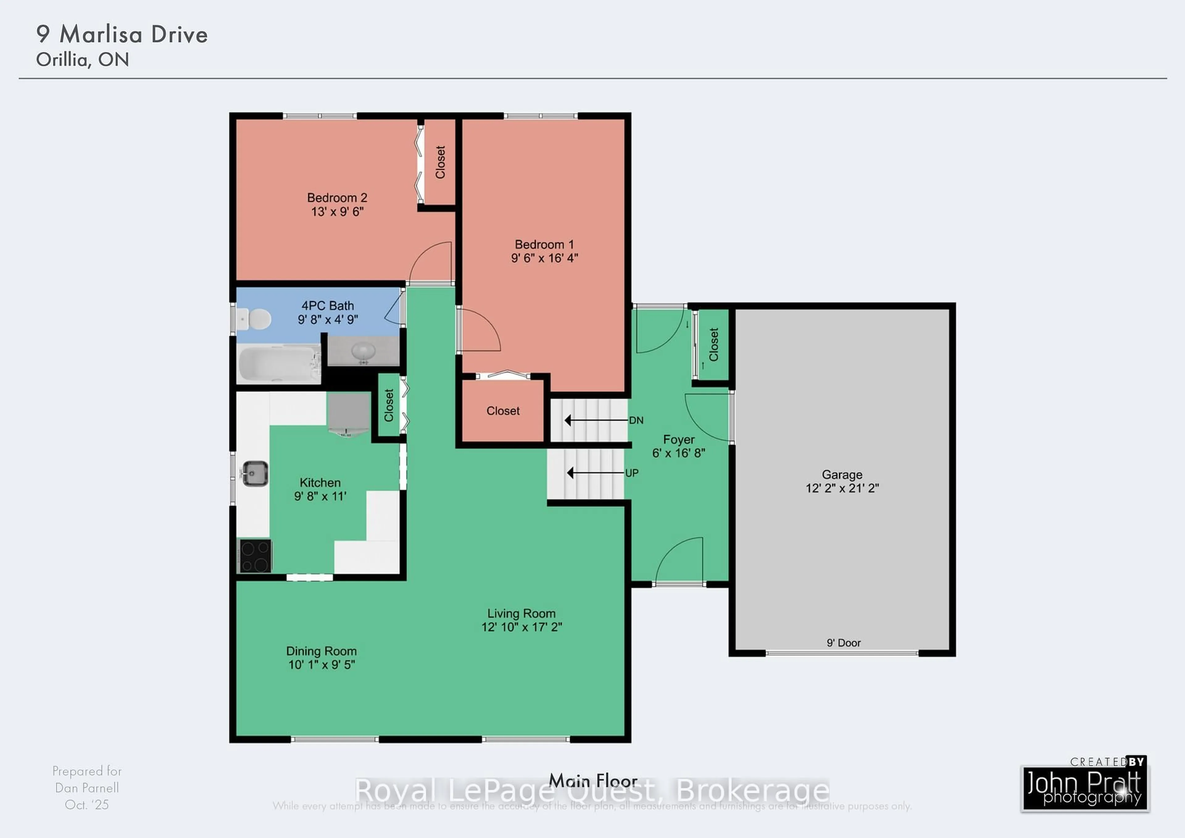 Floor plan for 9 Marlisa Dr, Orillia Ontario L3V 6Z5