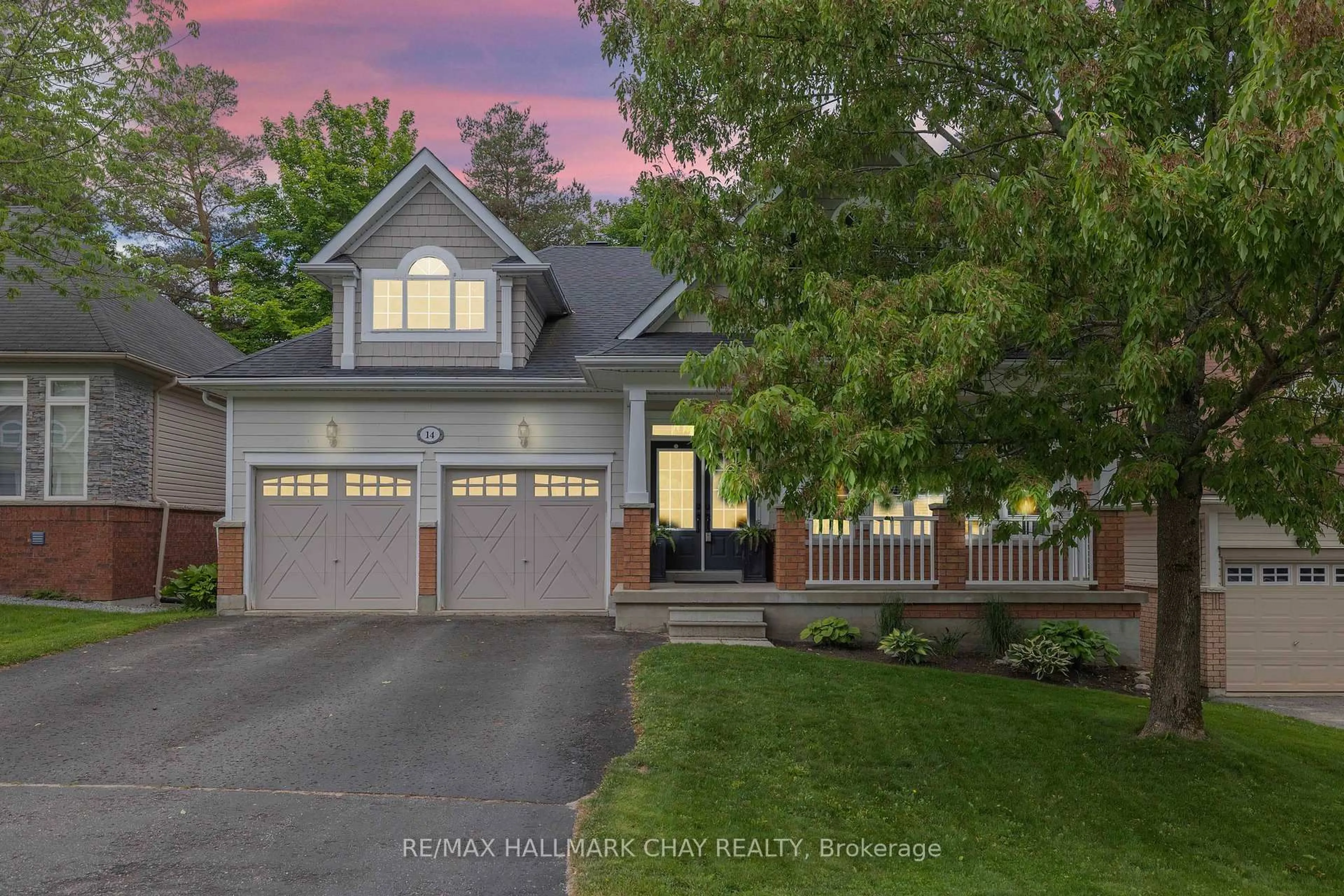 Home with brick exterior material, street for 14 OAKMONT Ave, Oro-Medonte Ontario L0L 2L0