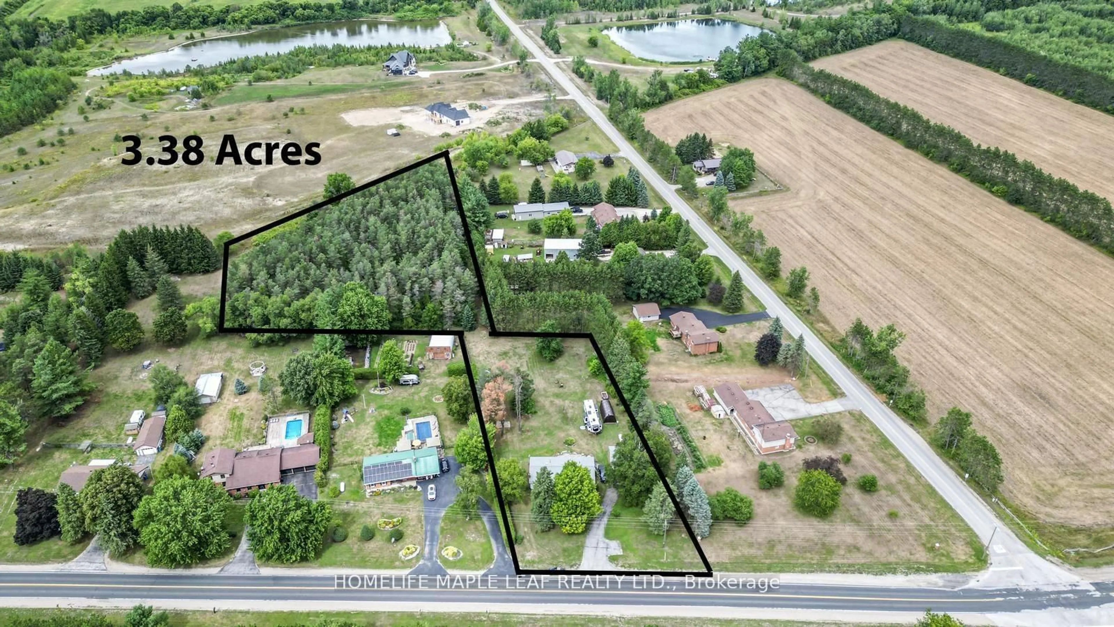 A pic from outside/outdoor area/front of a property/back of a property/a pic from drone, street for 6168 County Road 9, Clearview Ontario L0M 1N0