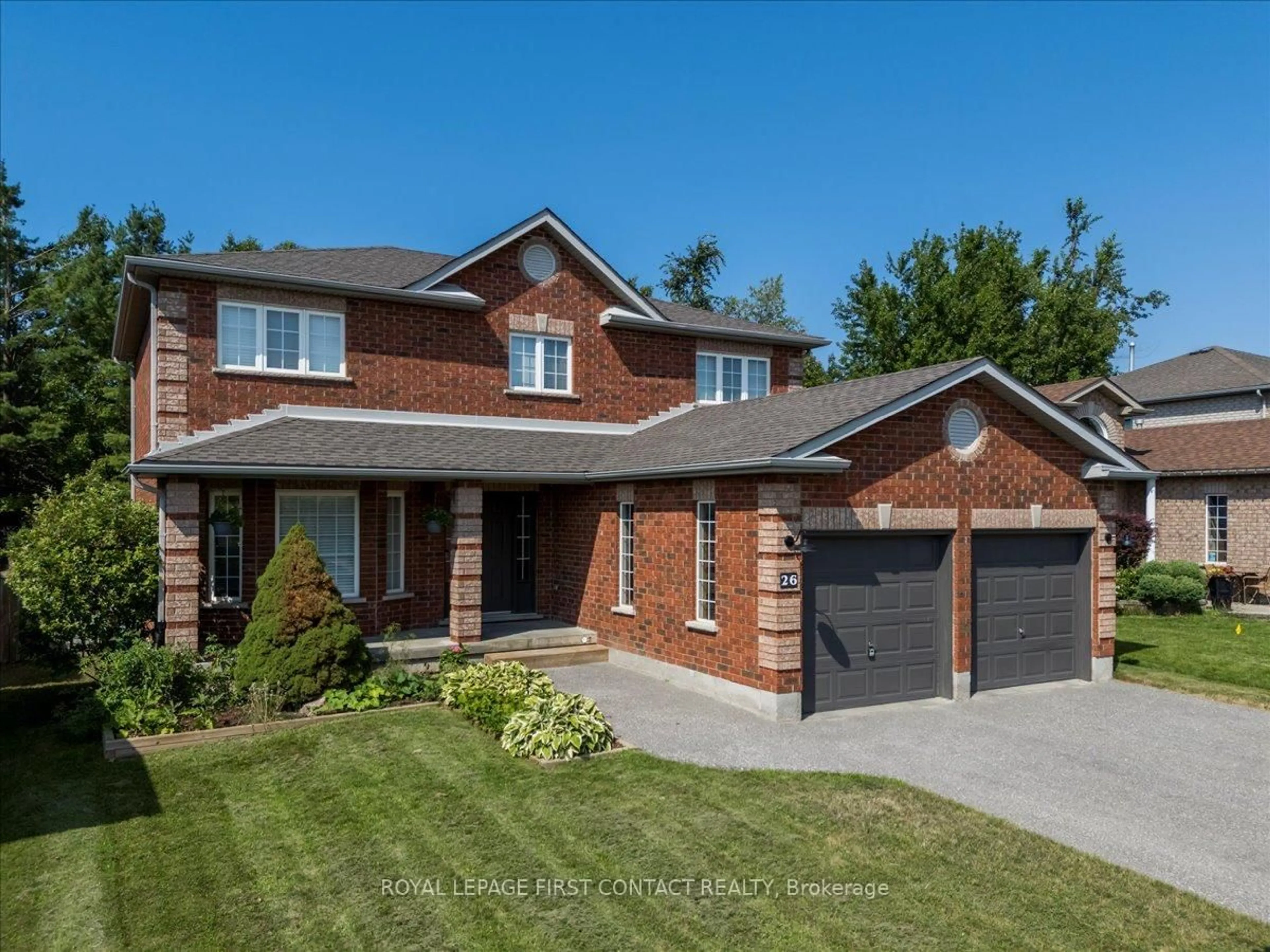 Home with brick exterior material, street for 26 Kenwell Cres, Barrie Ontario L4N 0A4