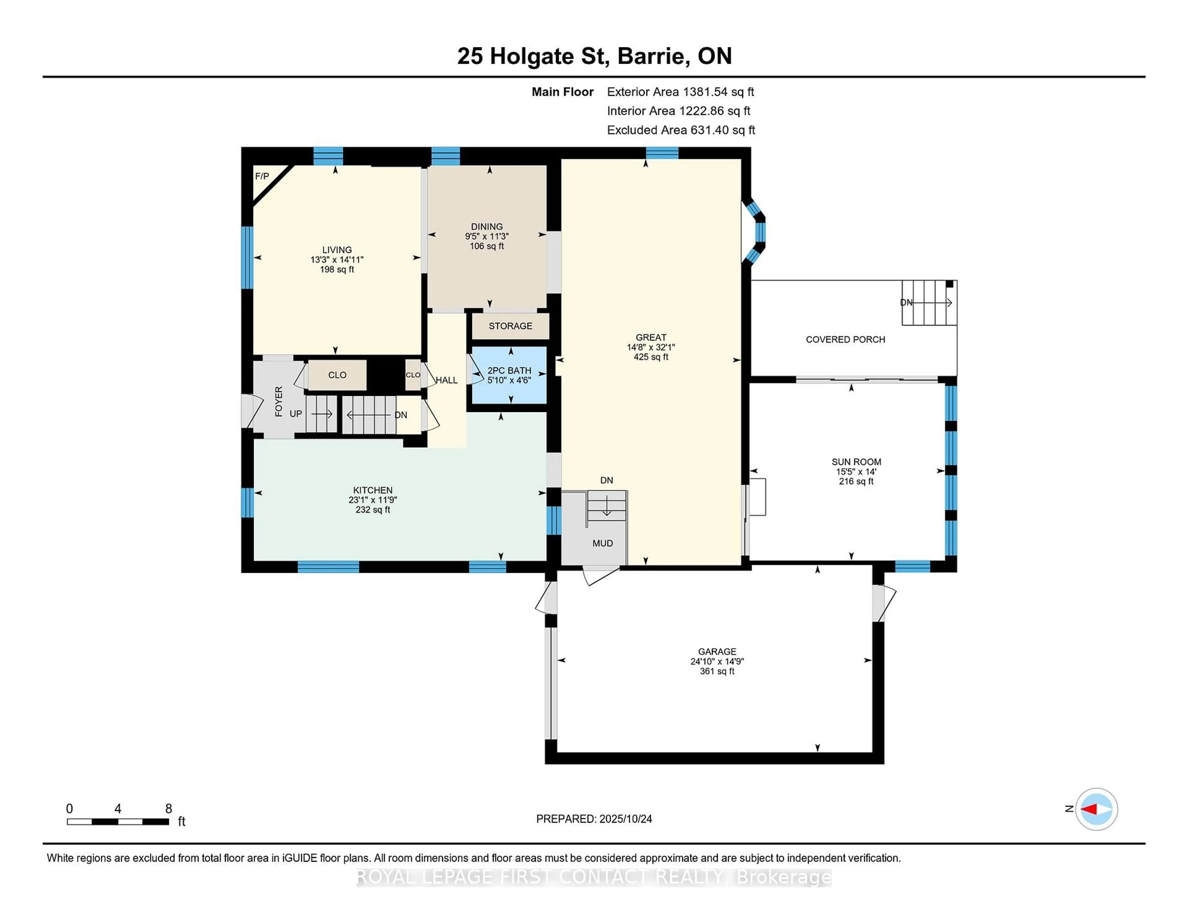 Floor plan for 25 Holgate St, Barrie Ontario L4N 2T6