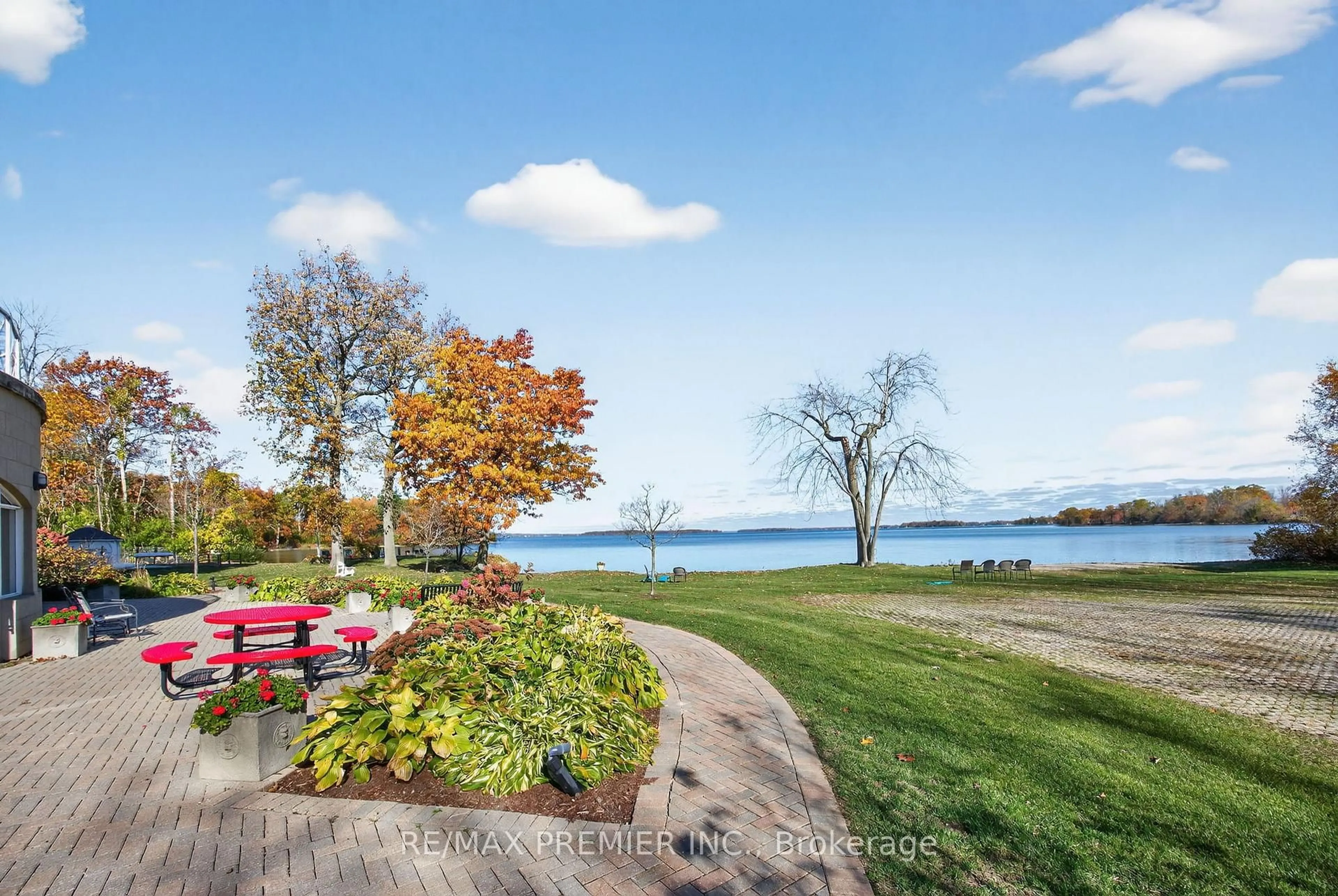 Patio, water/lake/river/ocean view for 354 Atherley Rd #414, Orillia Ontario L3V 0B8