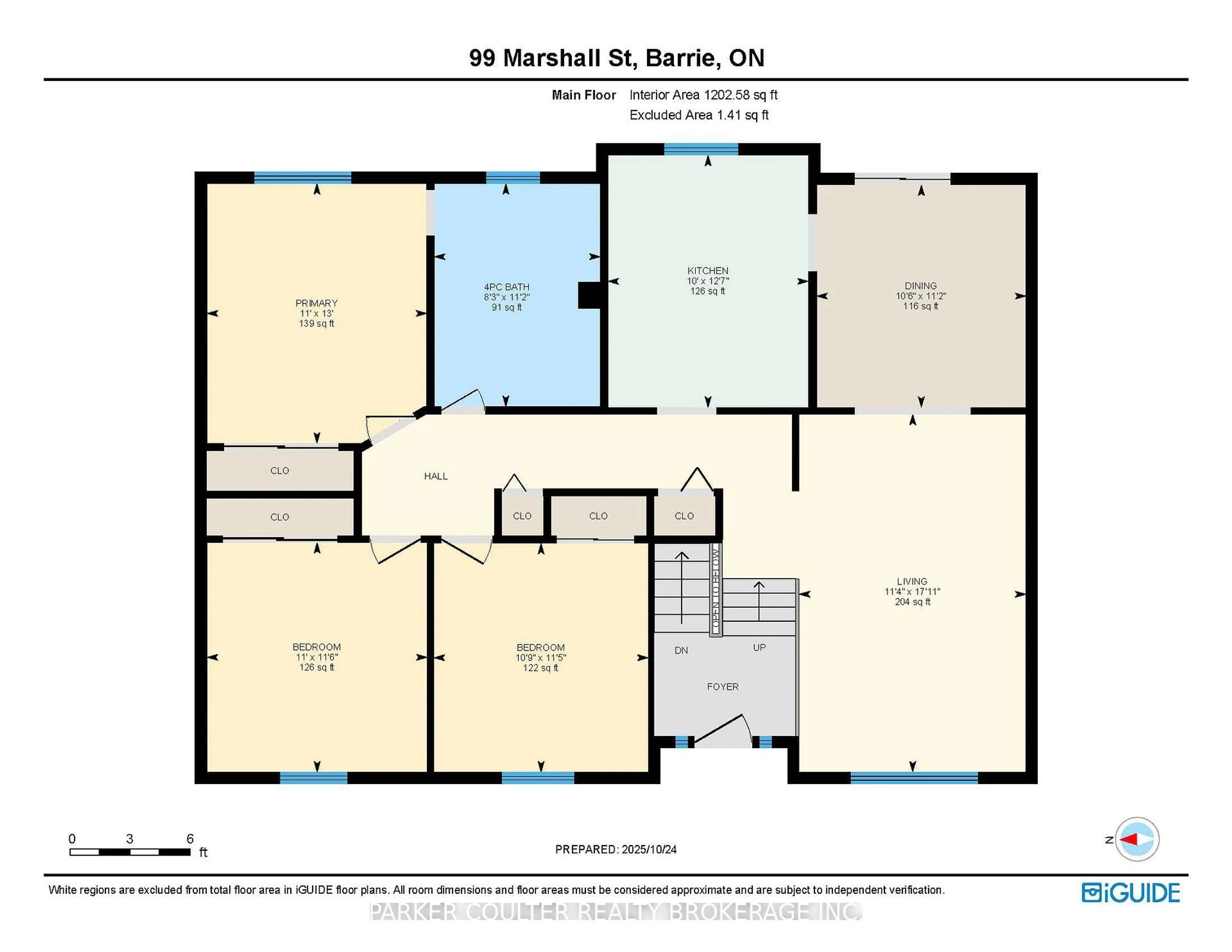 Floor plan for 99 Marshall St, Barrie Ontario L4N 4K7