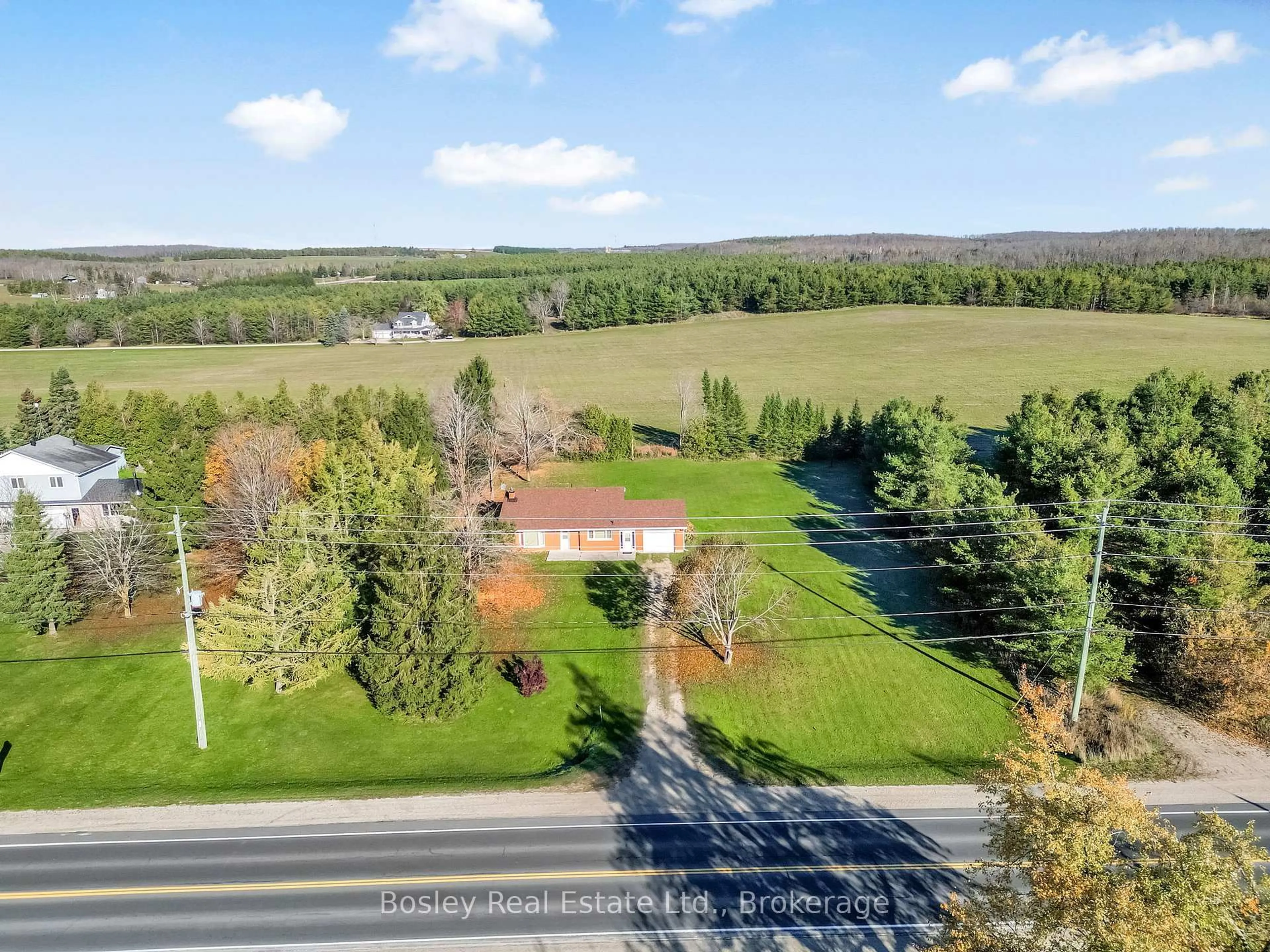 A pic from outside/outdoor area/front of a property/back of a property/a pic from drone, forest/trees view for 1080 County Rd #124, Clearview Ontario N0C 1M0