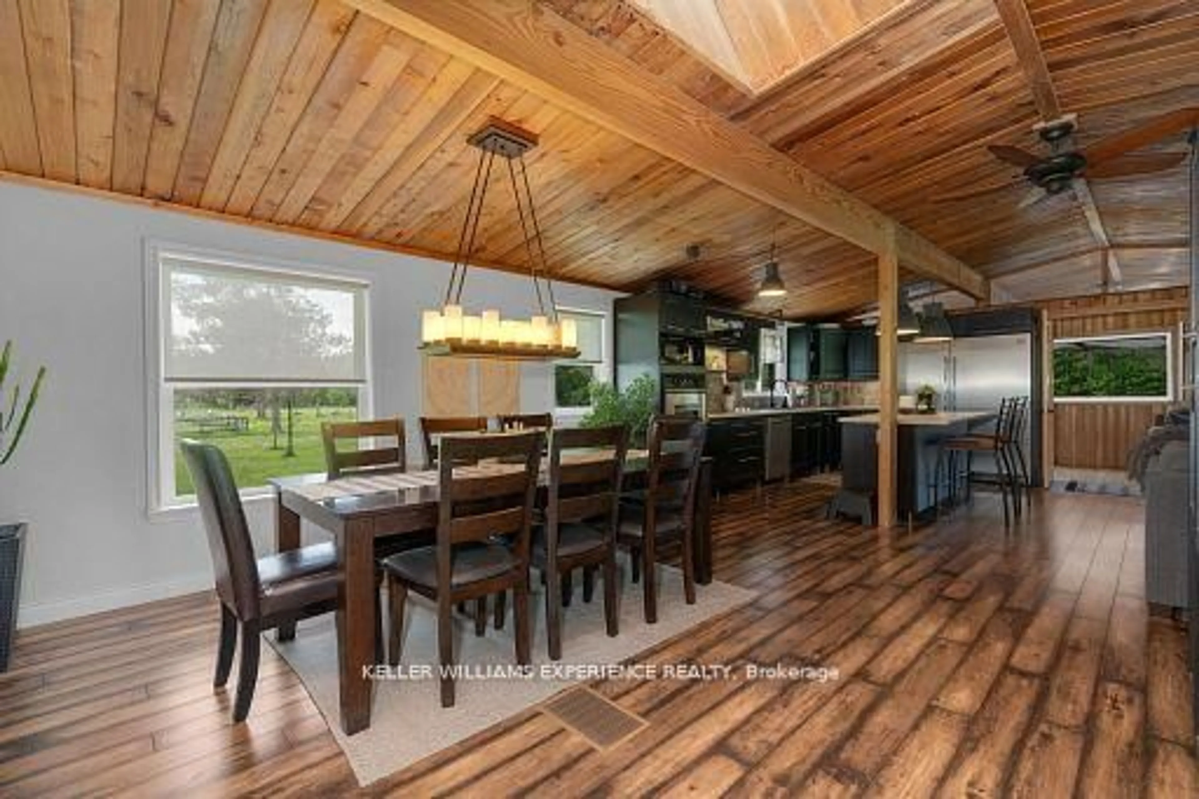 Open concept kitchen, wood/laminate floor for 1398 Old Second Rd, Springwater Ontario L0L 2K0