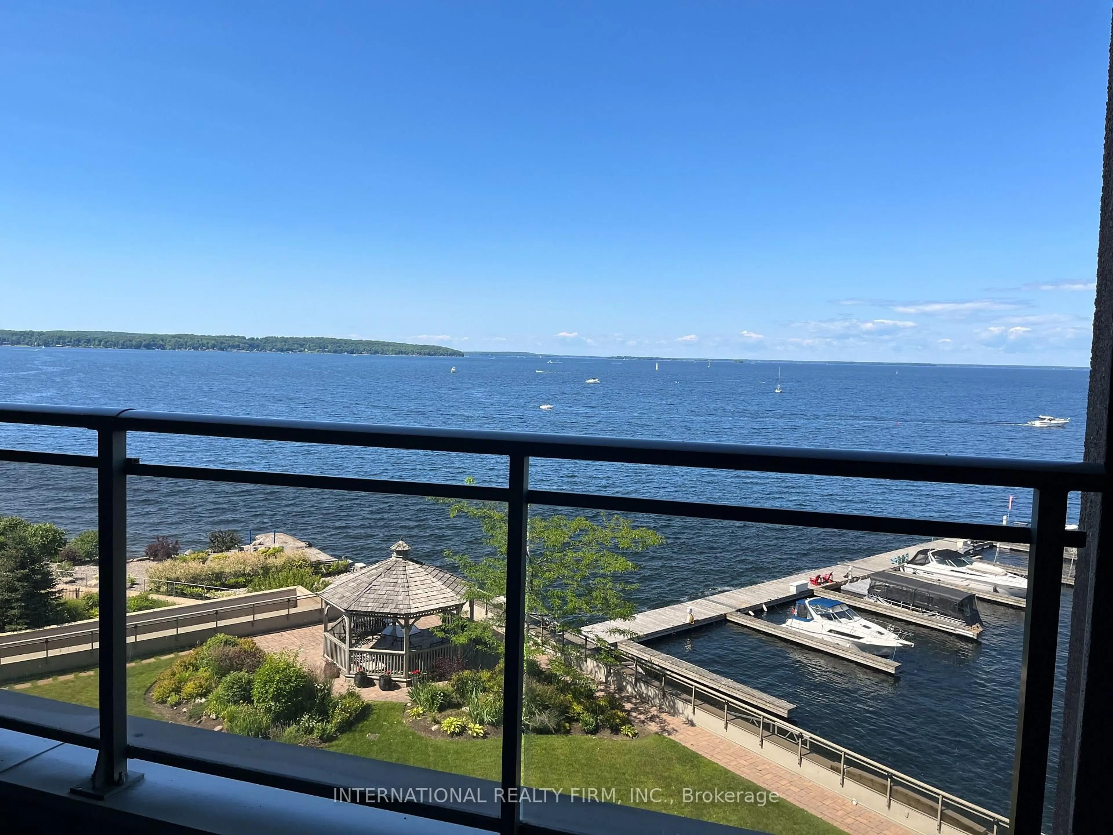Balcony in the apartment, water/lake/river/ocean view for 699 ABERDEEN Blvd #504, Midland Ontario L4R 5P2