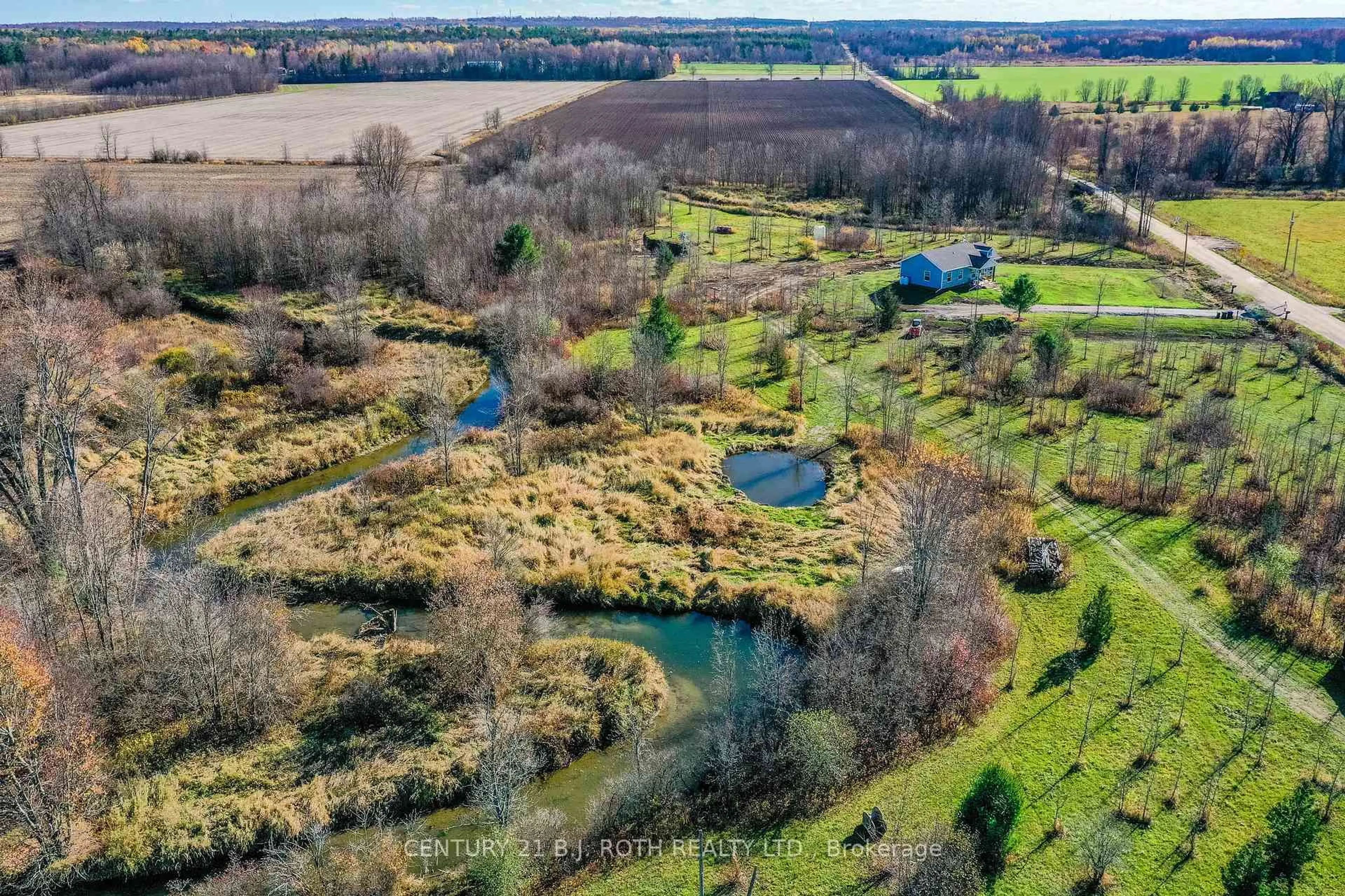 A pic from outside/outdoor area/front of a property/back of a property/a pic from drone, water/lake/river/ocean view for 2293 Hampshire Mills Line, Severn Ontario L3V 6H3