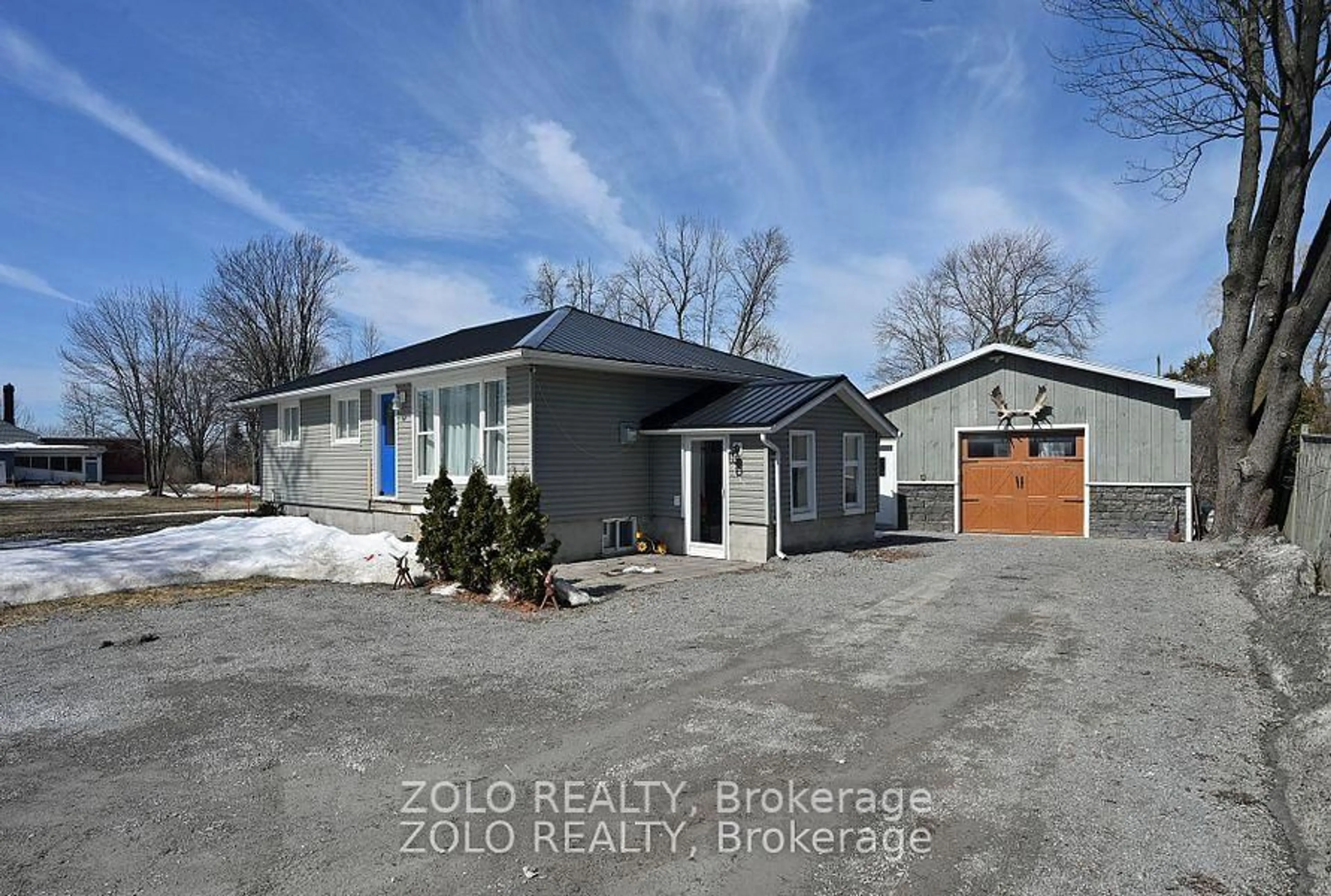 A pic from outside/outdoor area/front of a property/back of a property/a pic from drone, street for 5653 Highway 12 Highway, Ramara Ontario L3V 6H7