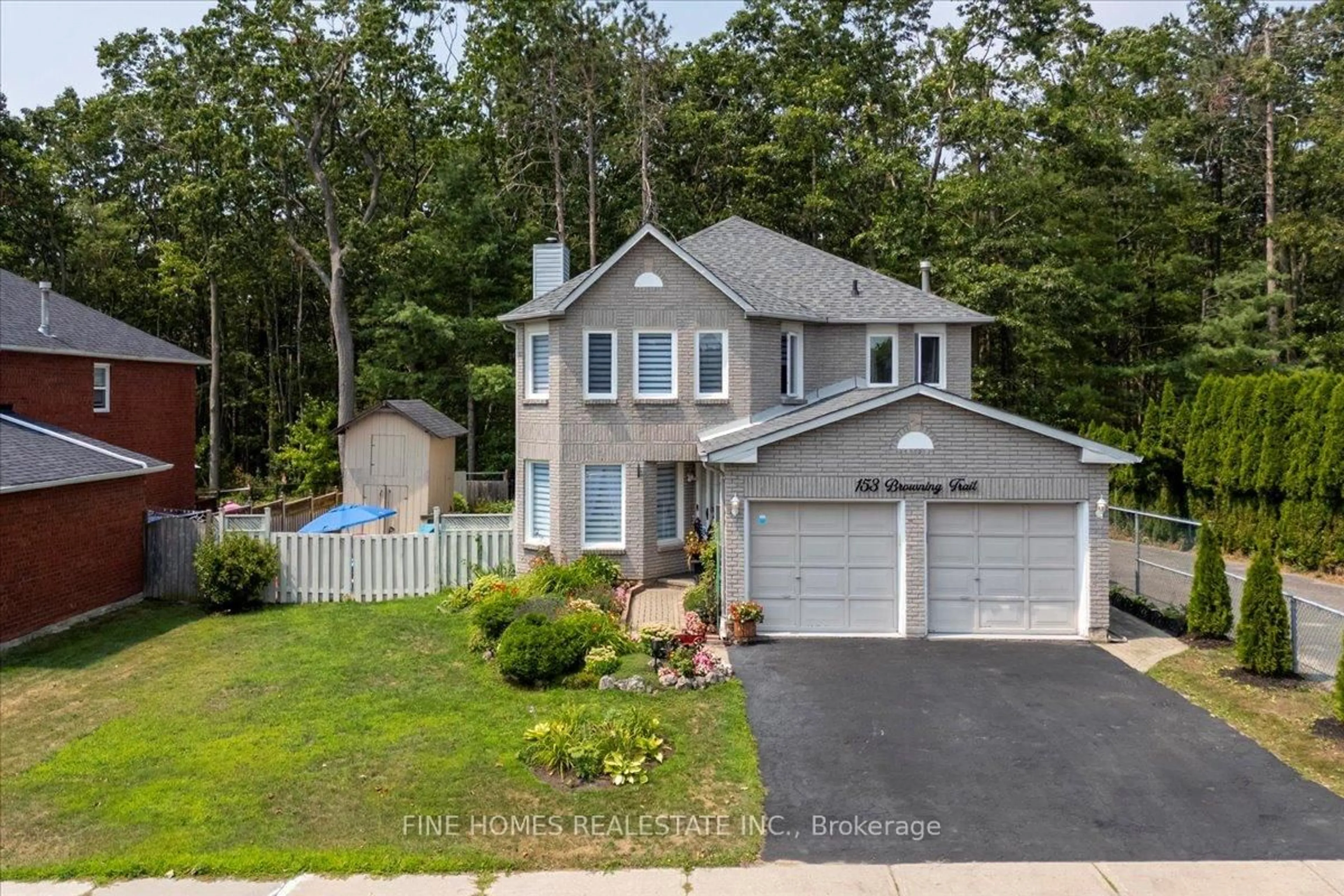 Home with vinyl exterior material, street for 153 Browning Tr, Barrie Ontario L4N 6R2