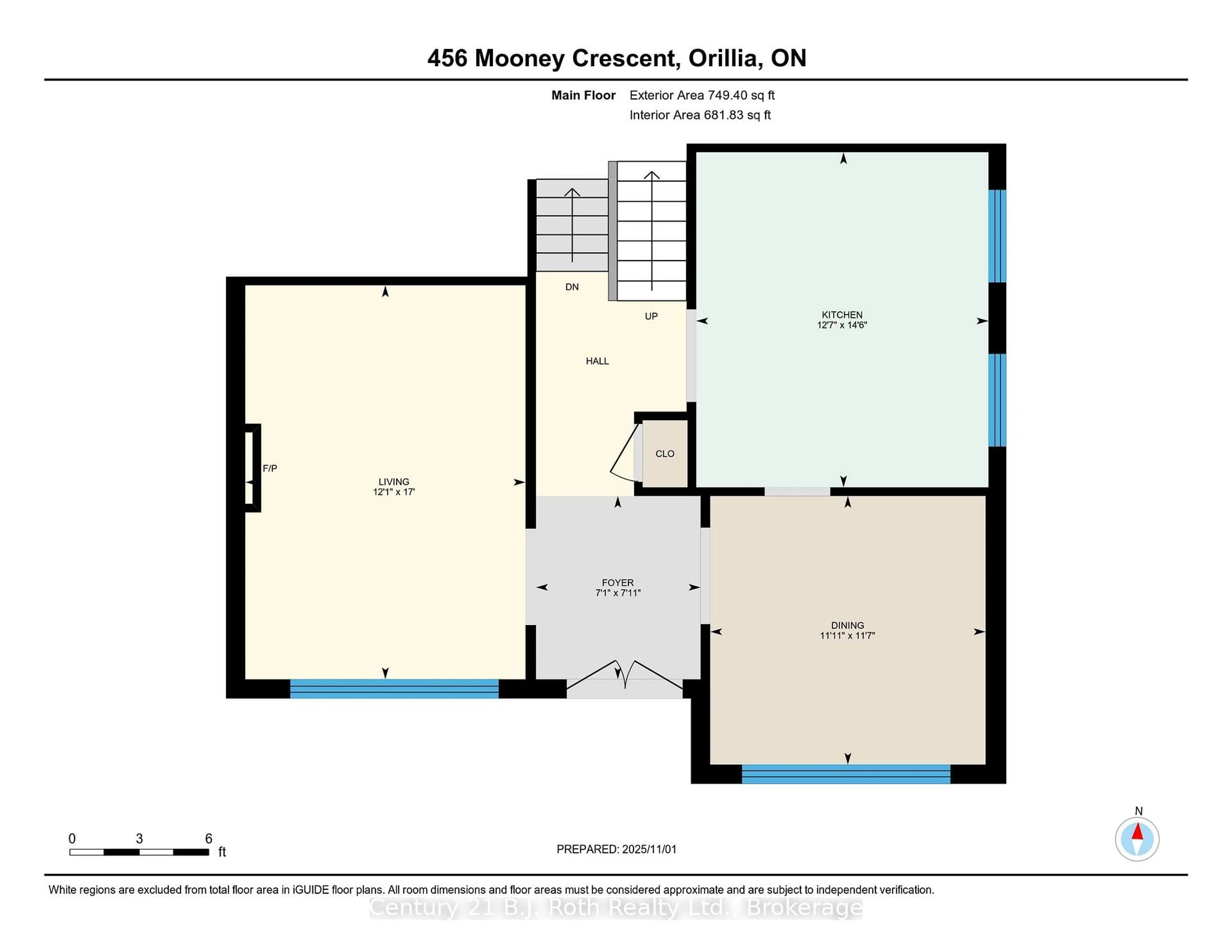 Floor plan for 456 Mooney Cres, Orillia Ontario L3V 6R4