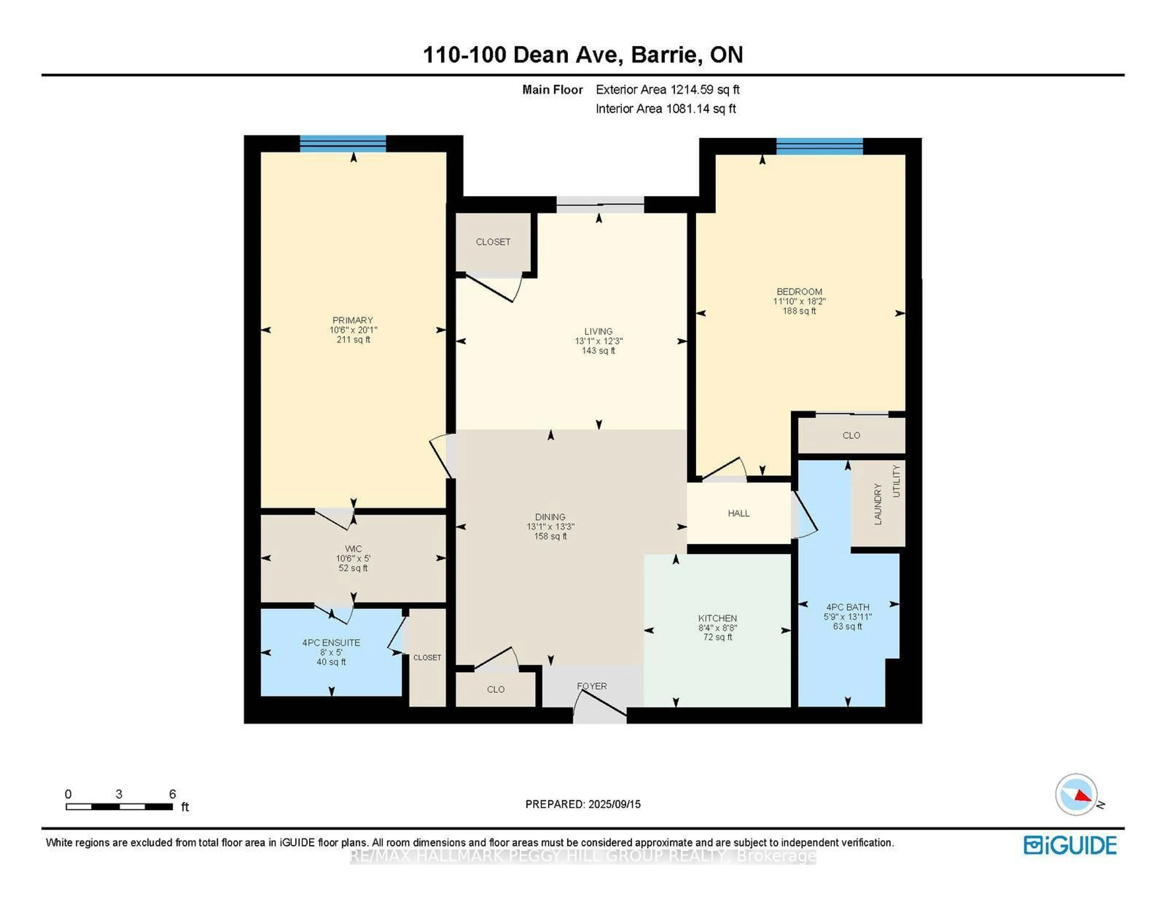 Floor plan for 100 Dean Ave #110, Barrie Ontario L9J 0H1