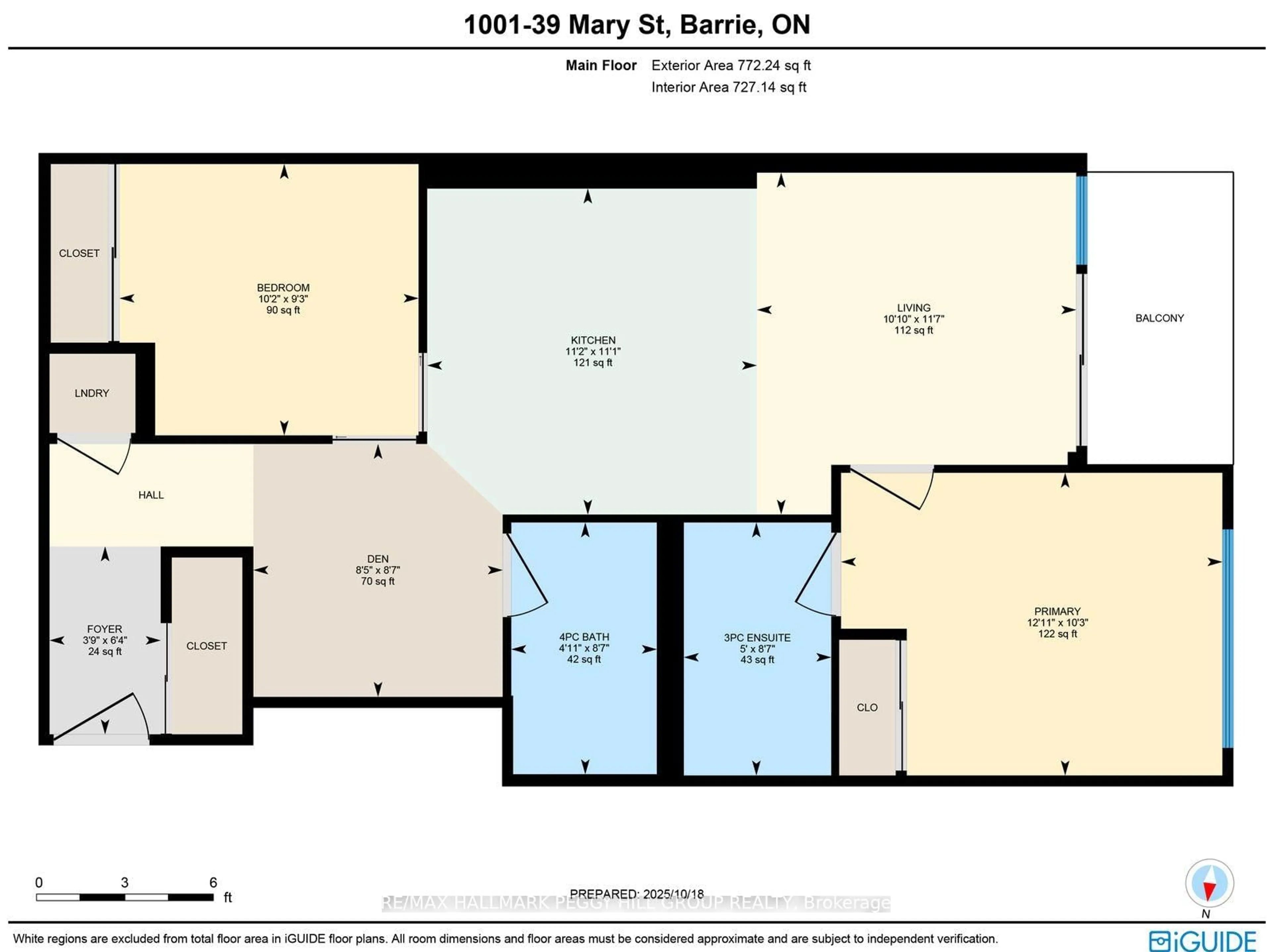 Floor plan for 39 Mary St #1001, Barrie Ontario L4N 1S9