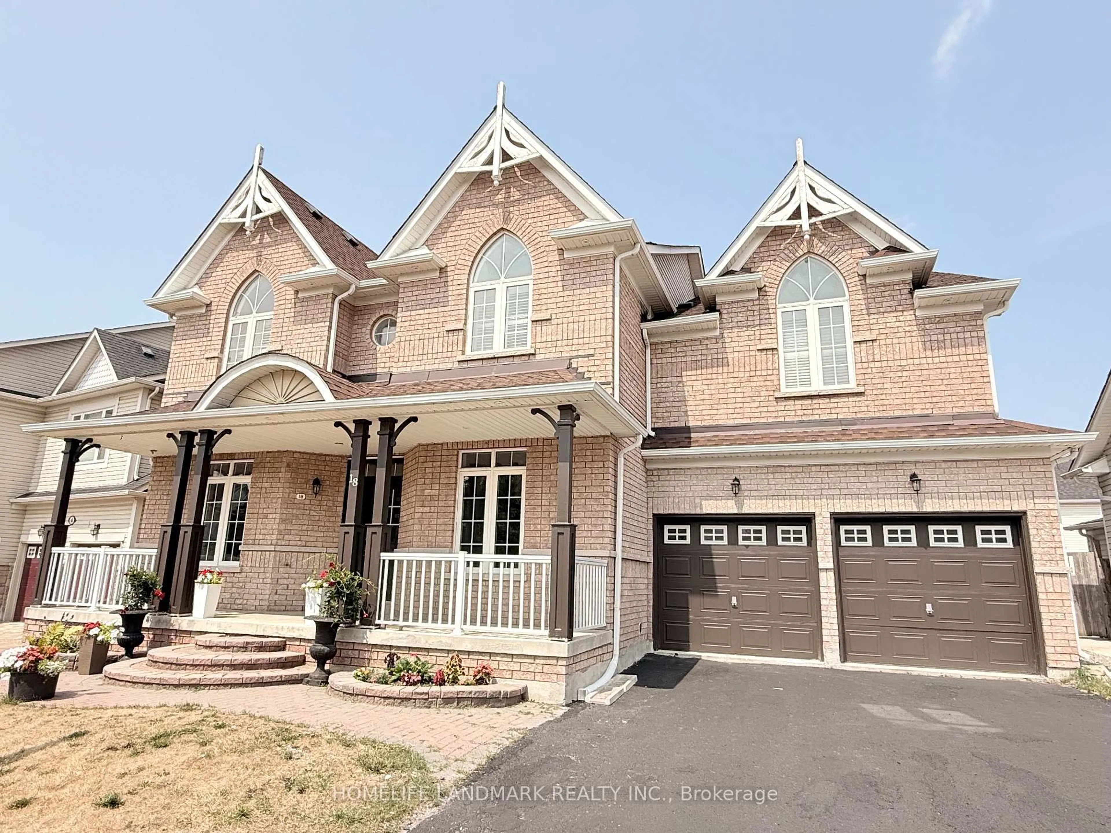 Home with brick exterior material, street for 18 The Queensway, Barrie Ontario L4M 7H6
