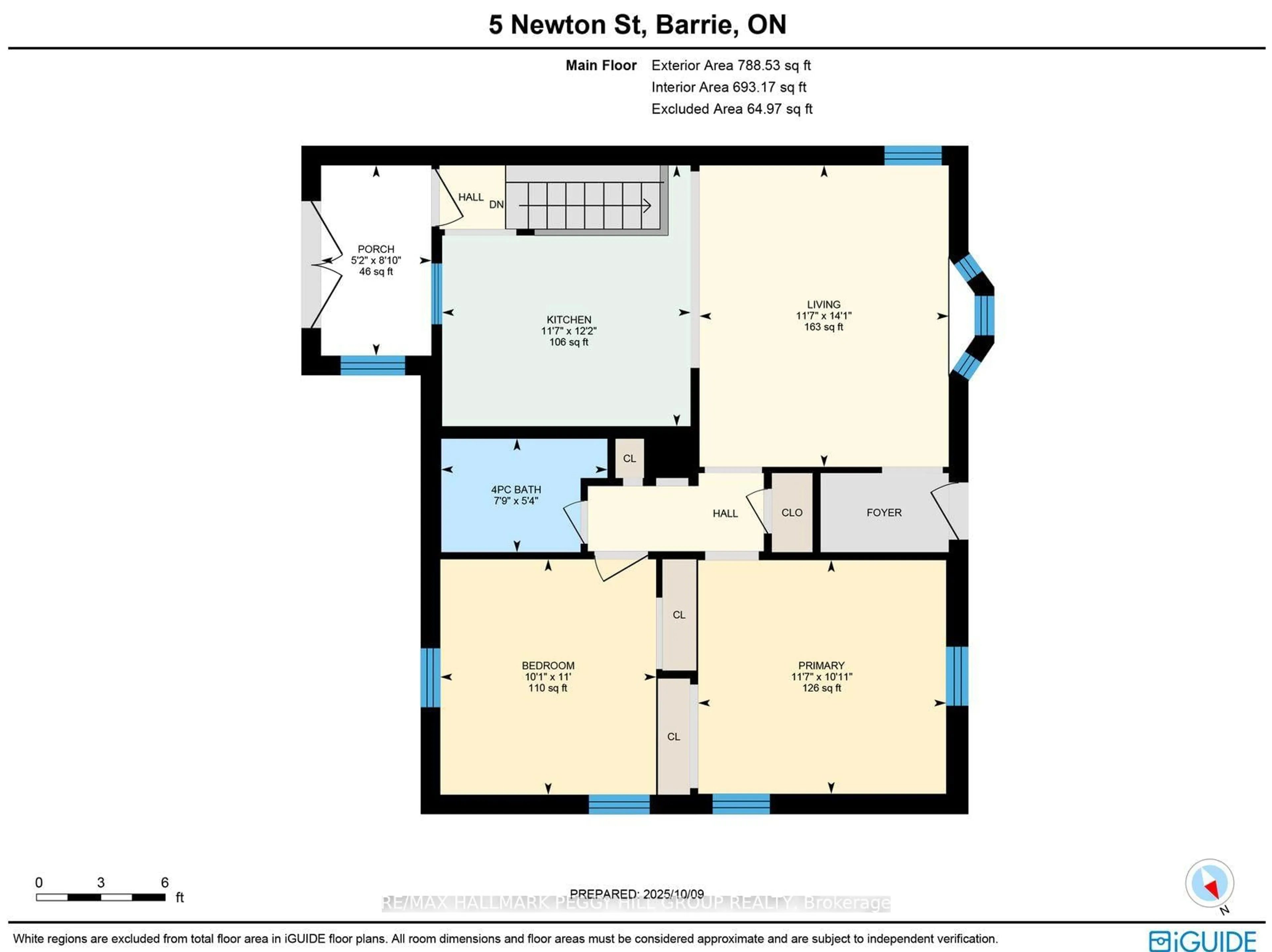 Floor plan for 5 Newton St, Barrie Ontario L4M 3N2