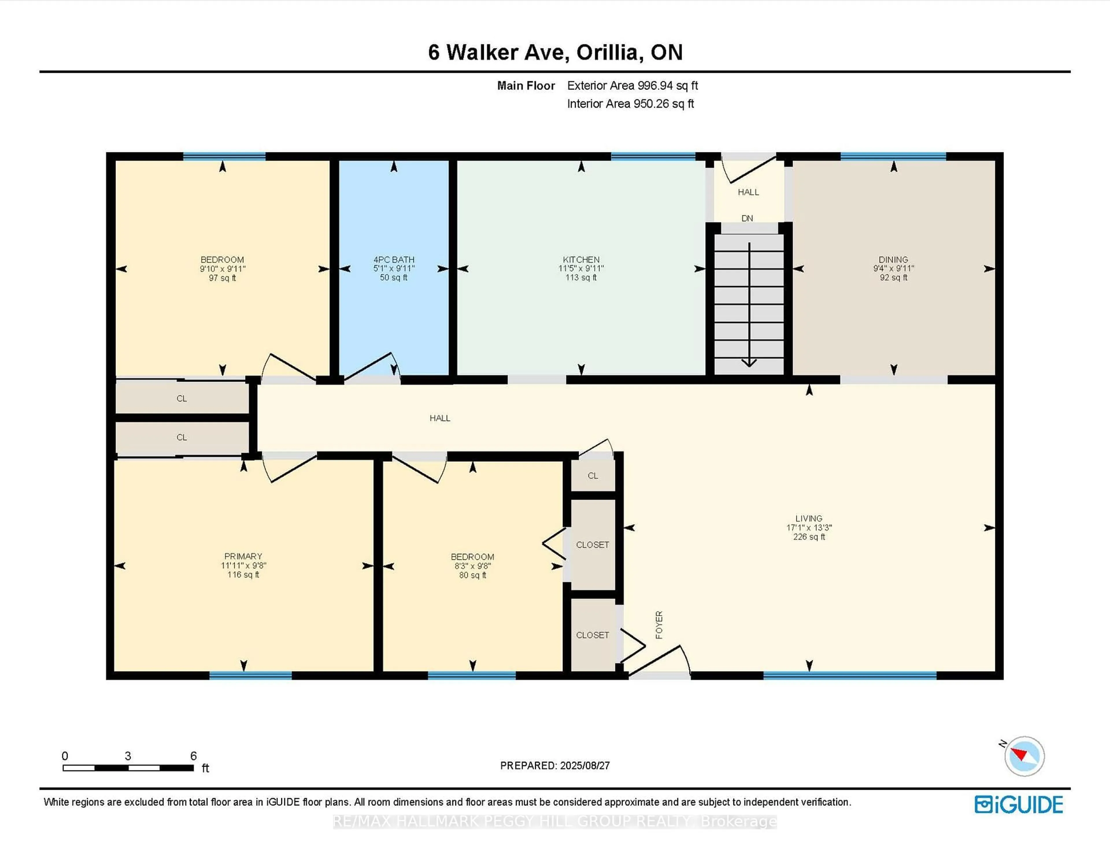 Floor plan for 6 Walker Ave, Orillia Ontario L3V 6G7