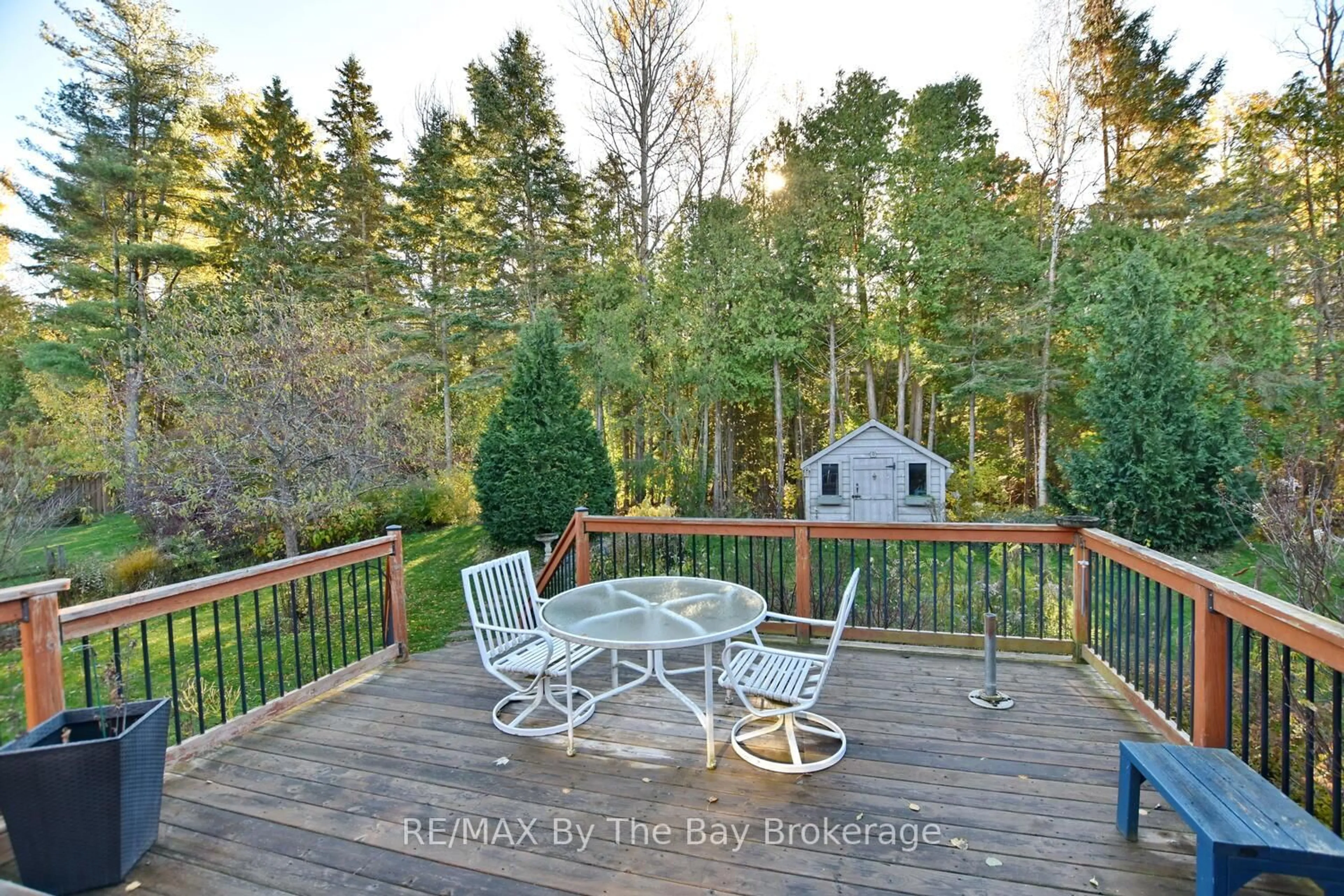 Patio, forest/trees view for 10 Cherry Sands Cres, Wasaga Beach Ontario L9Z 1P5