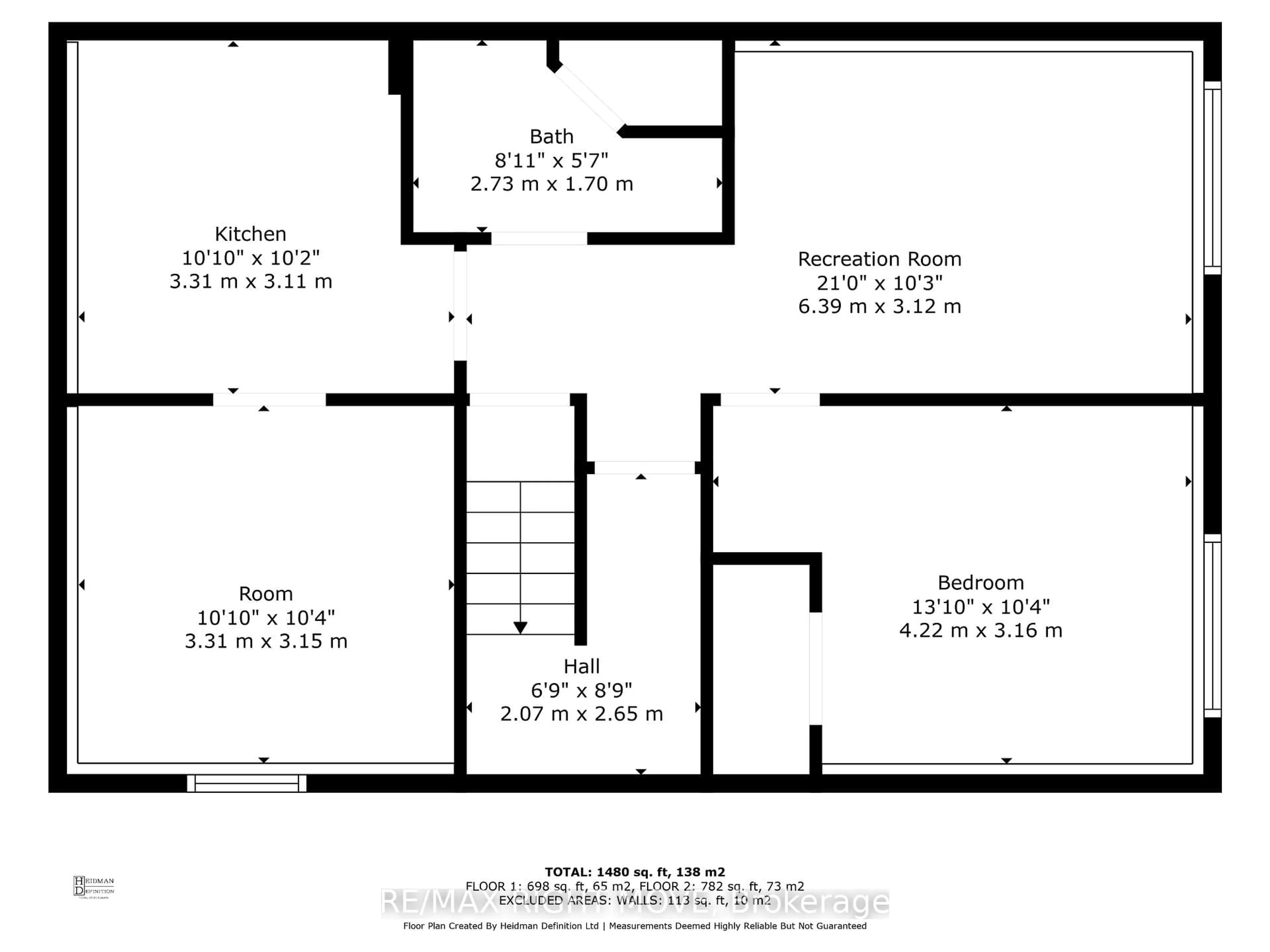Floor plan for 218 Hilda St, Orillia Ontario L3V 1J1