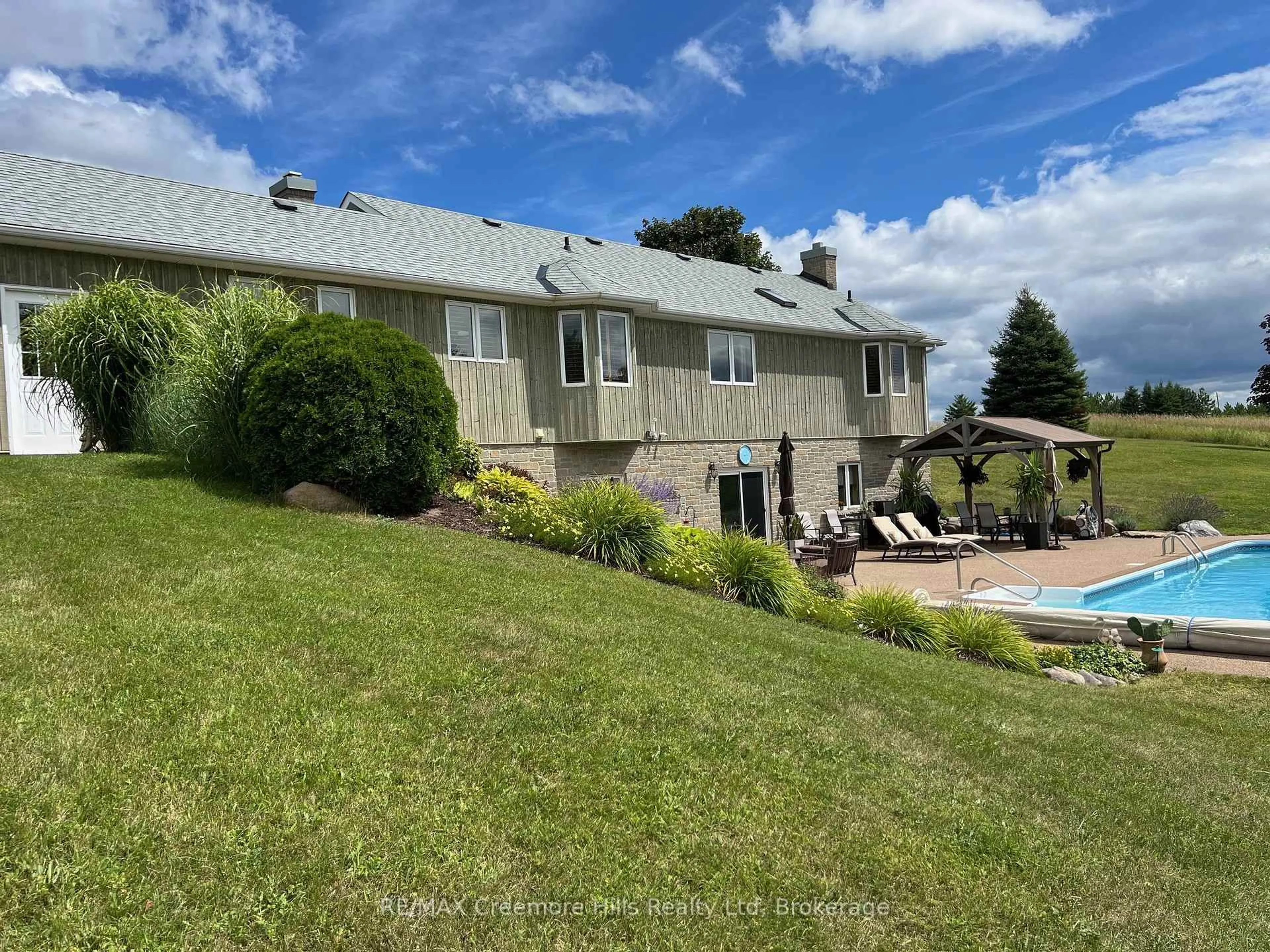 A pic from outside/outdoor area/front of a property/back of a property/a pic from drone, water/lake/river/ocean view for 2332 Centre Line, Clearview Ontario L0M 1G0