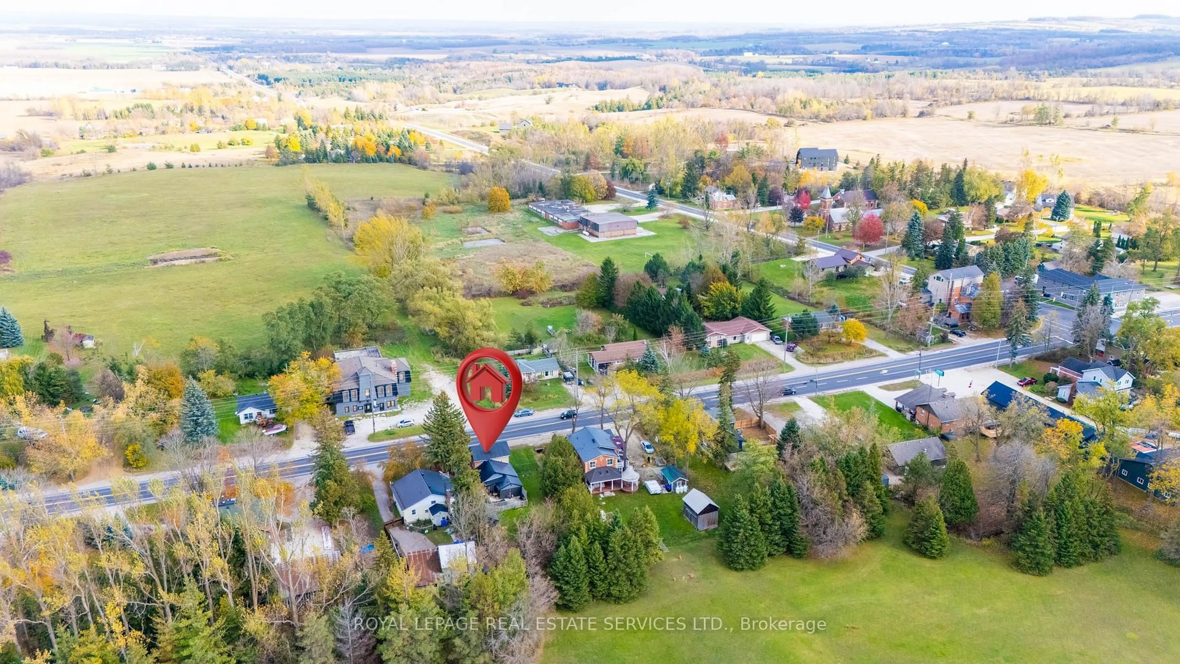 A pic from outside/outdoor area/front of a property/back of a property/a pic from drone, unknown for 2834 County Road 124, Clearview Ontario L0M 1H0