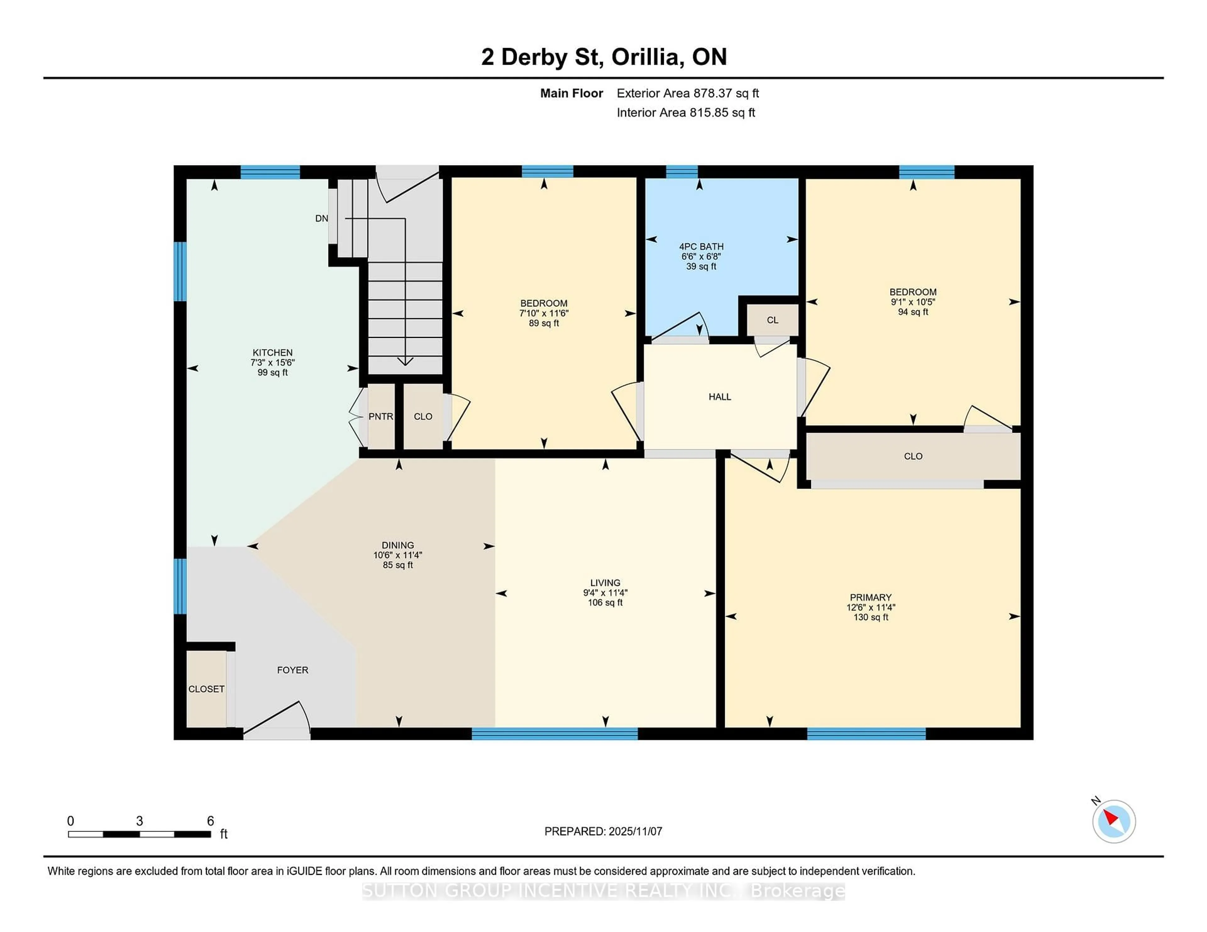Floor plan for 2 Derby St, Orillia Ontario L3V 5R5