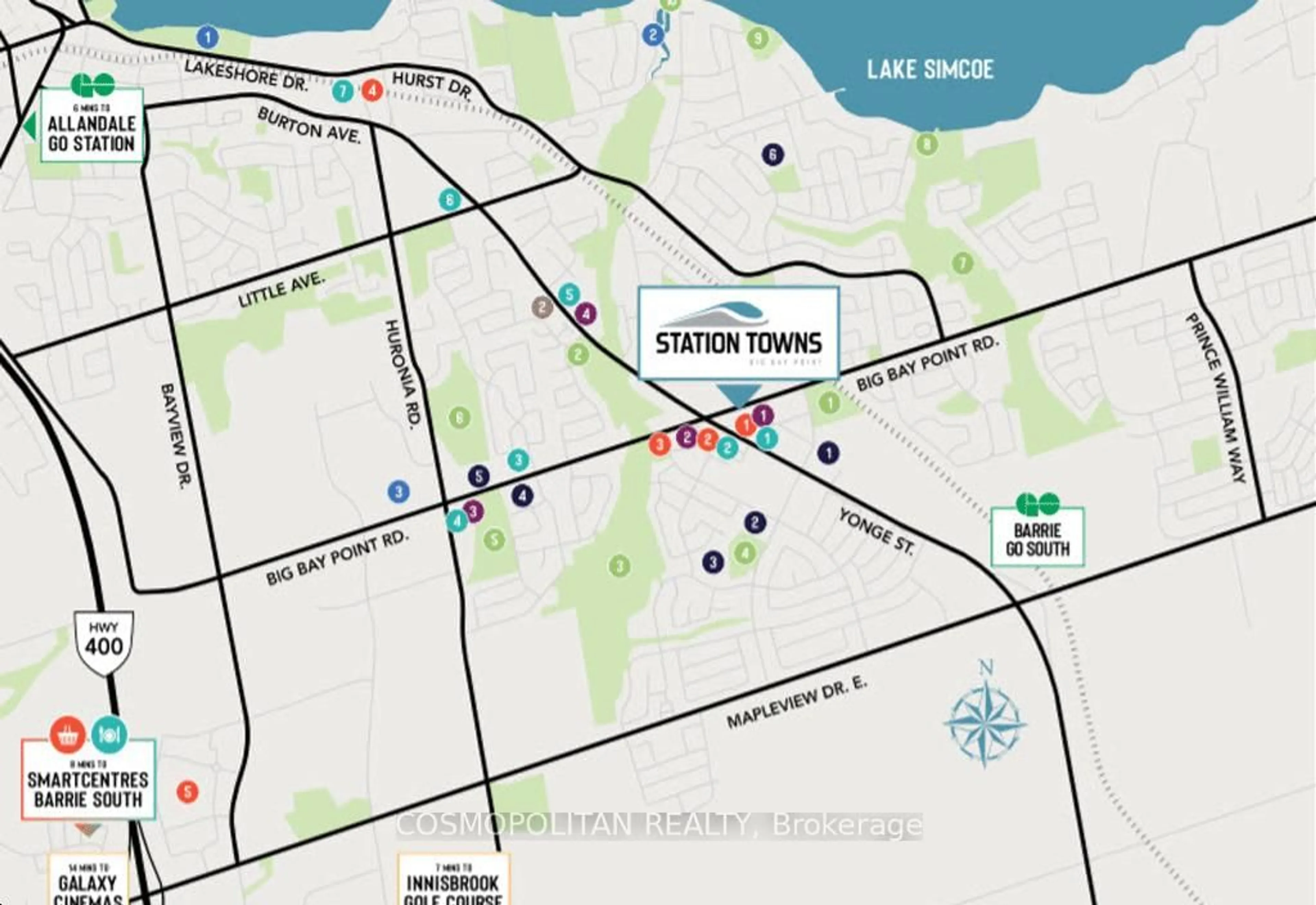 Picture of a map for 521 Big Bay Point Rd #52, Barrie Ontario L4N 3Z6