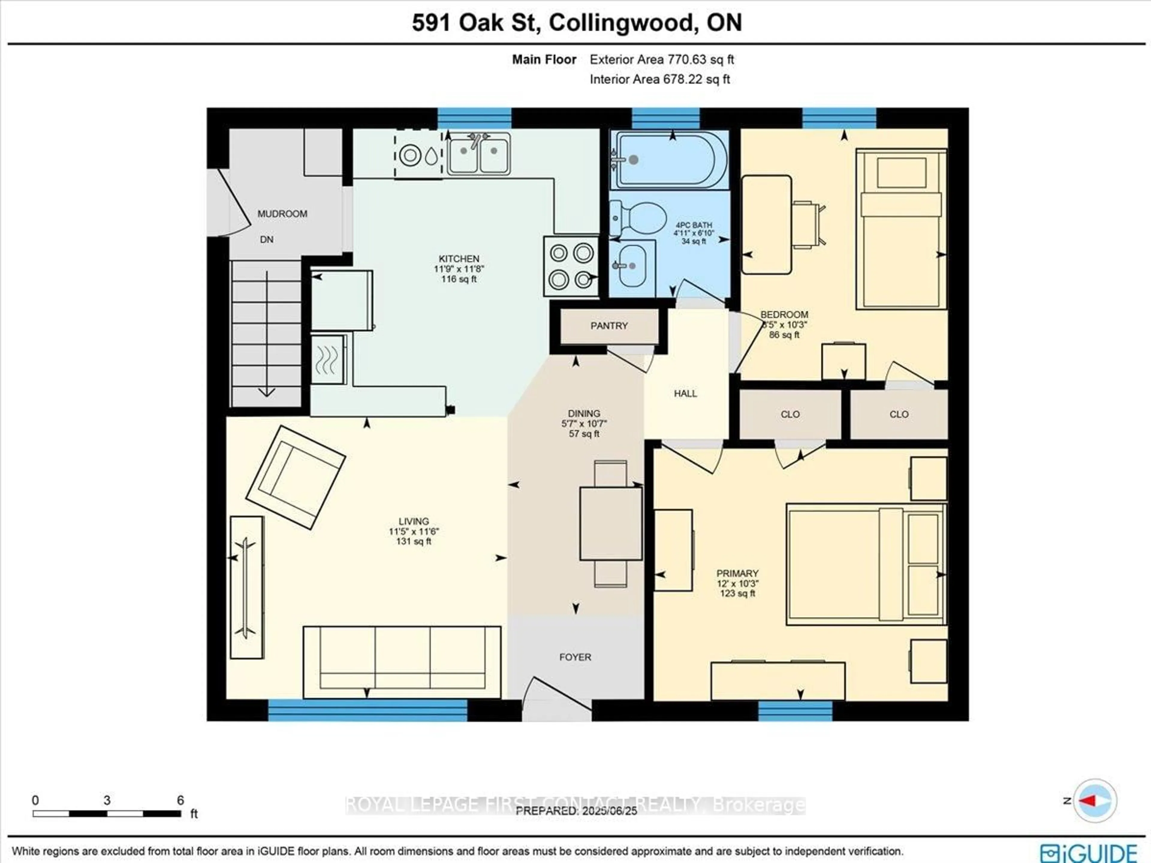 Floor plan for 591 Oak St, Collingwood Ontario L9Y 2Z2