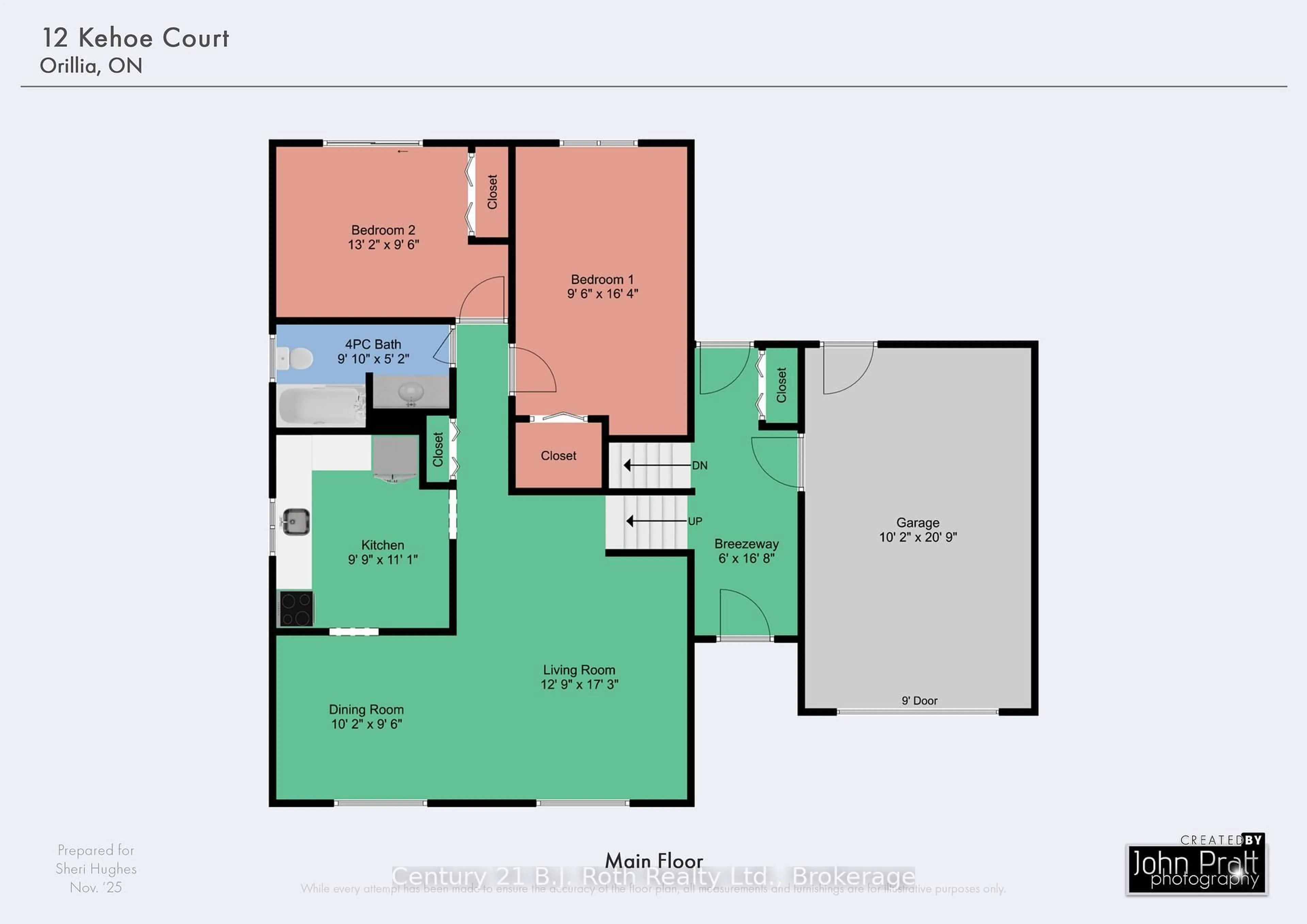 Floor plan for 12 Kehoe Crt, Orillia Ontario L3V 7B5