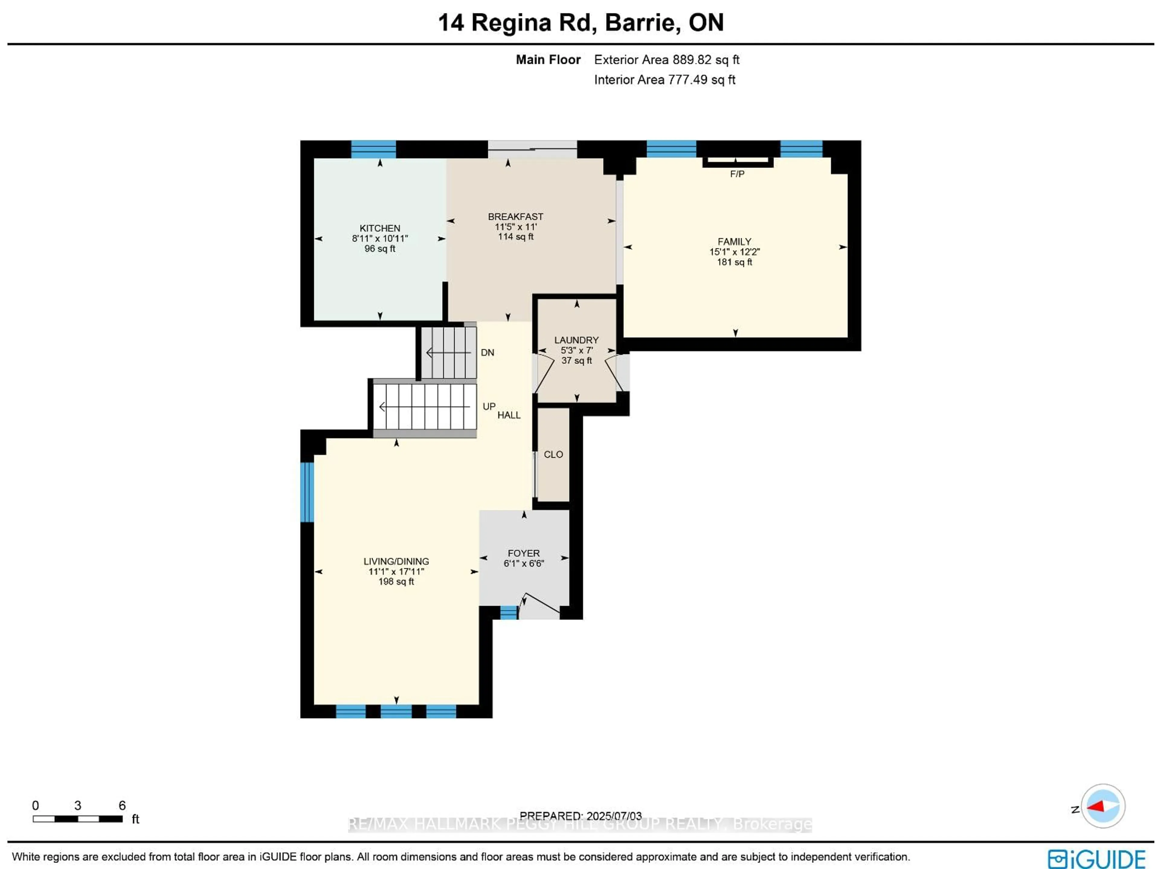 Floor plan for 14 Regina Rd, Barrie Ontario L4M 7J1