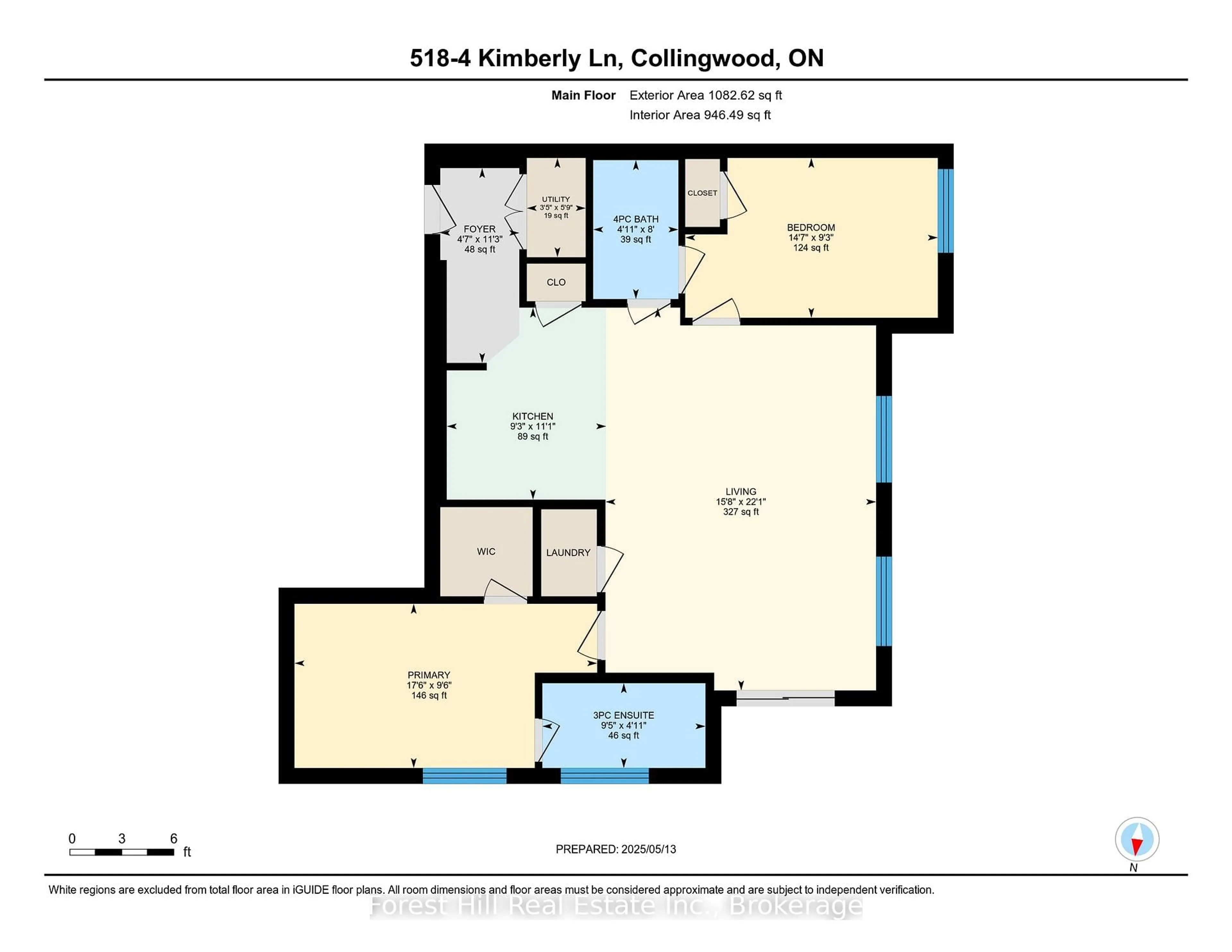 Floor plan for 4 Kimberly Lane #518, Collingwood Ontario L9Y 5T6