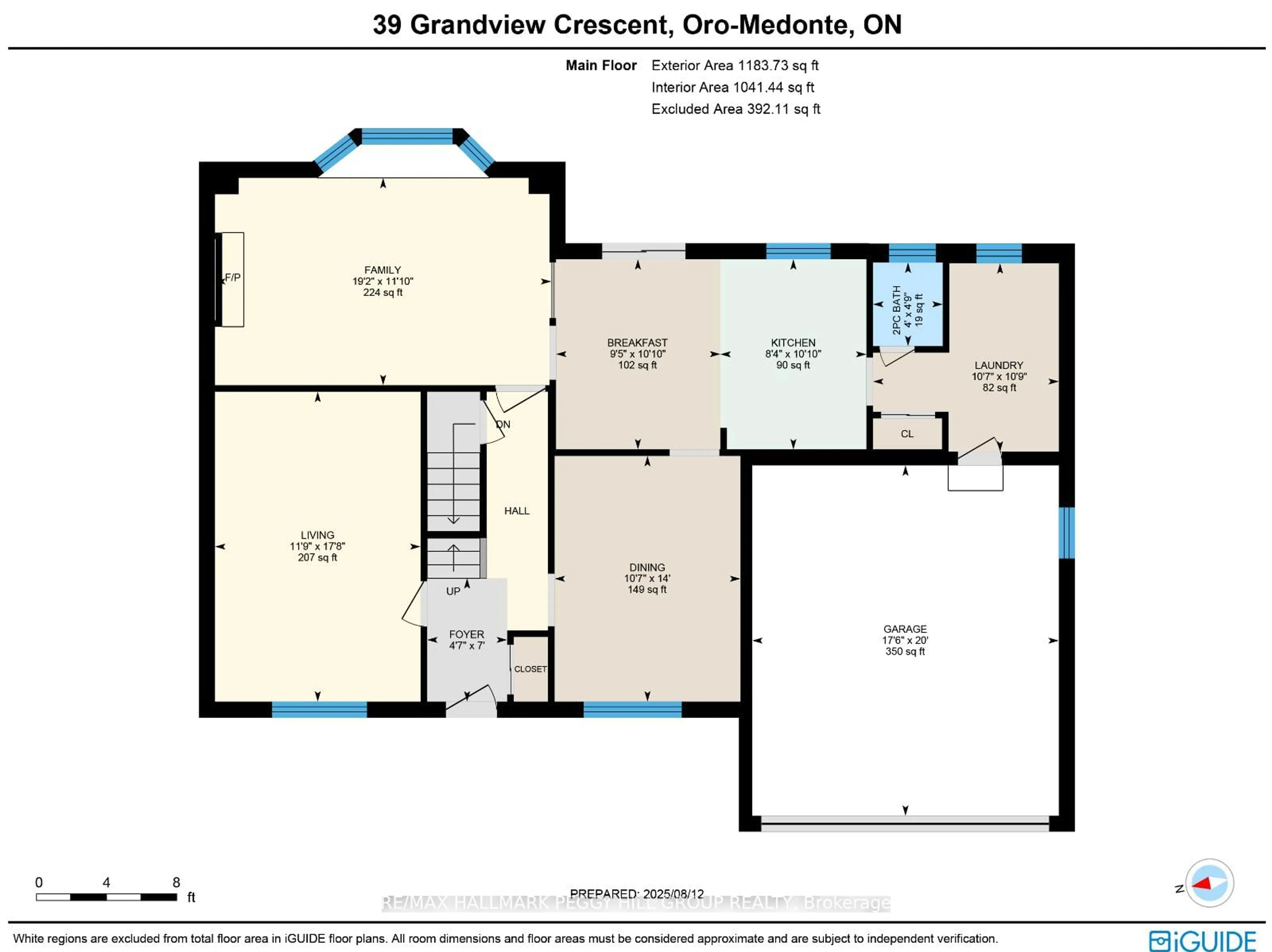Floor plan for 39 Grandview Cres, Oro-Medonte Ontario L0L 2E0