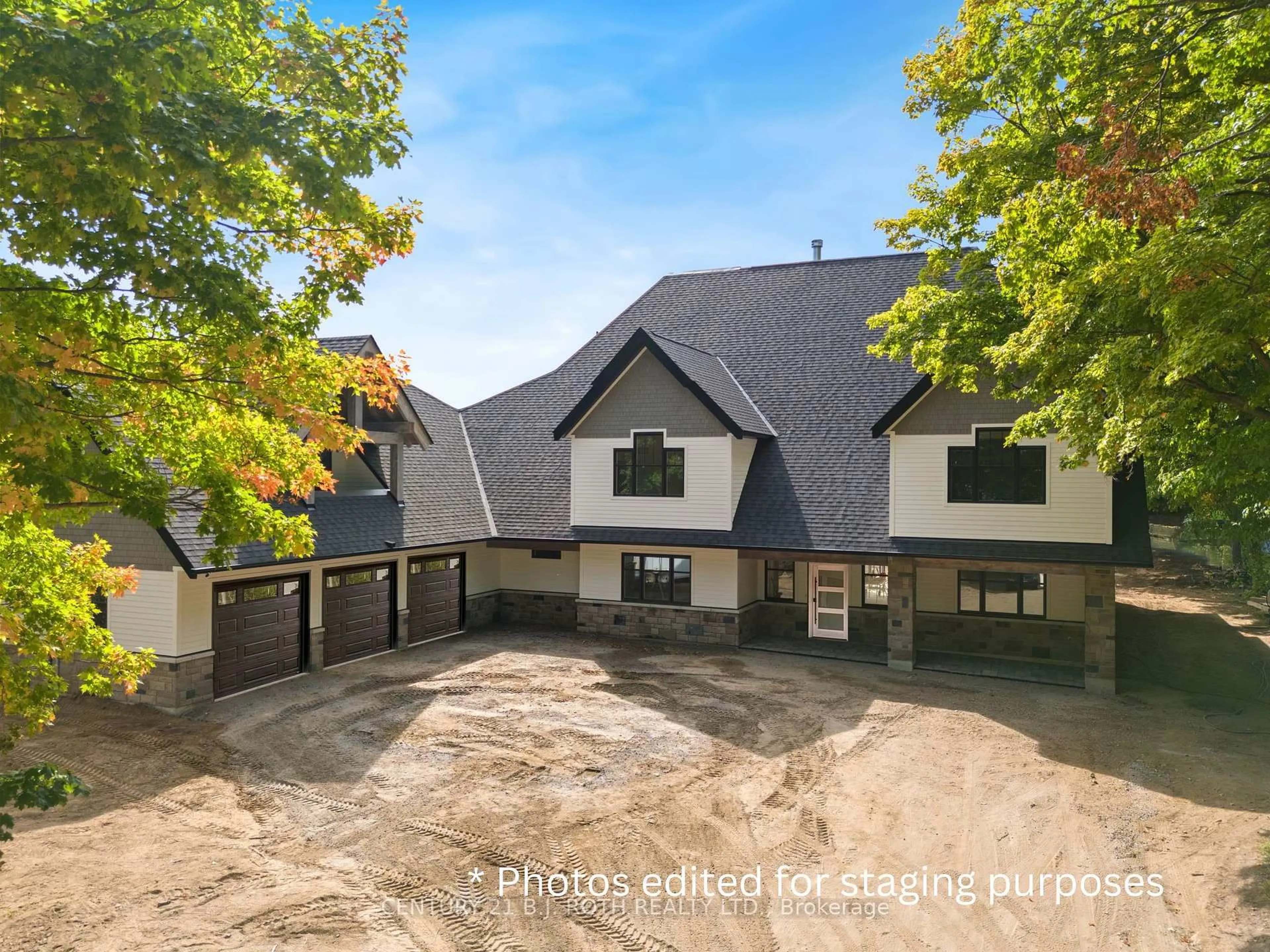 A pic from outside/outdoor area/front of a property/back of a property/a pic from drone, unknown for 3588 13 Line, Oro-Medonte Ontario L0K 1E0