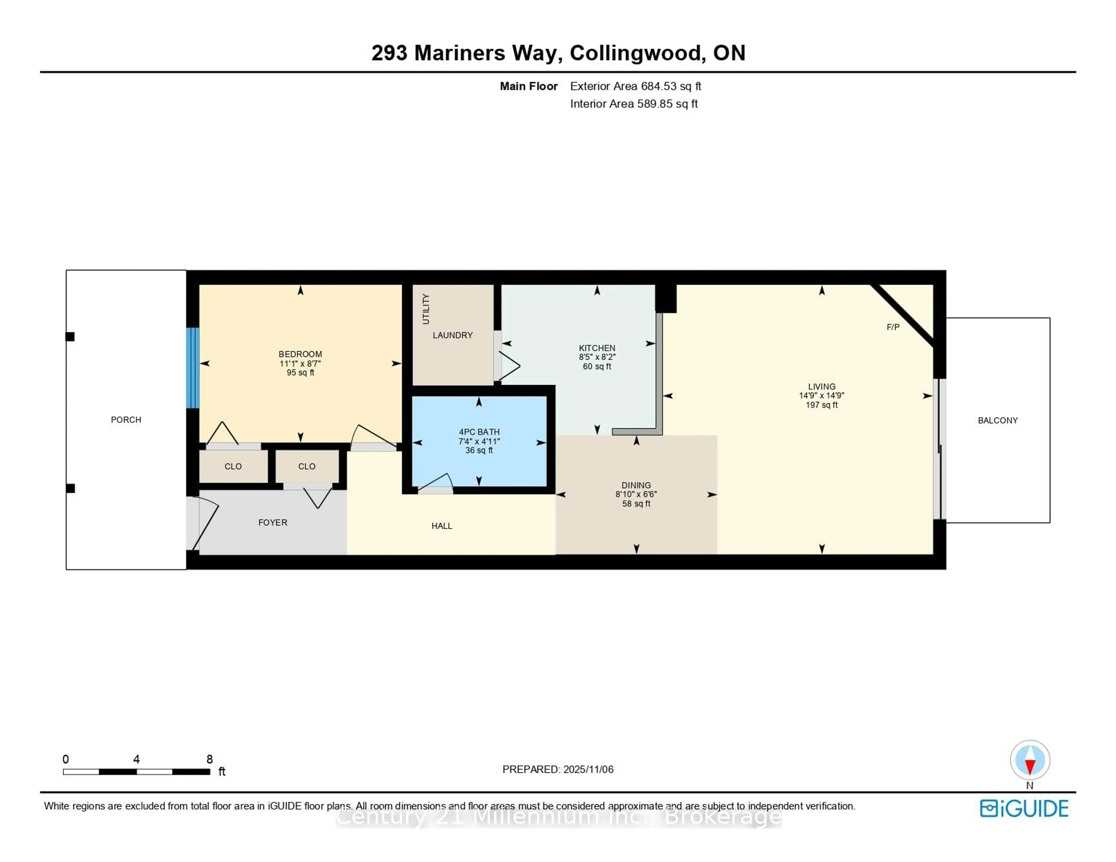 Floor plan for 293 Mariners Way #12, Collingwood Ontario L9Y 5C7